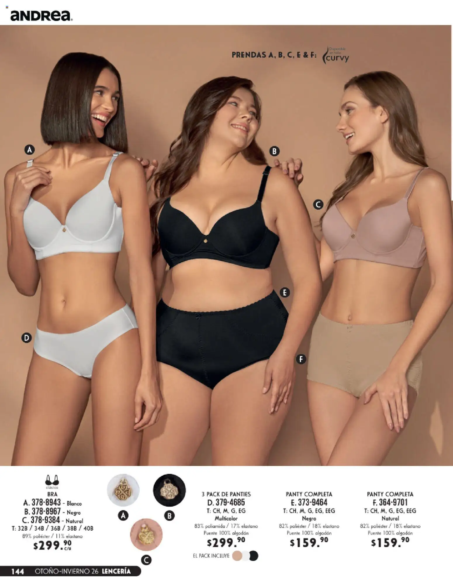 Vista previa las ofertas de la tienda Andrea - Andrea catálogo Lencería & vestir interior desde el 23/08/2026 