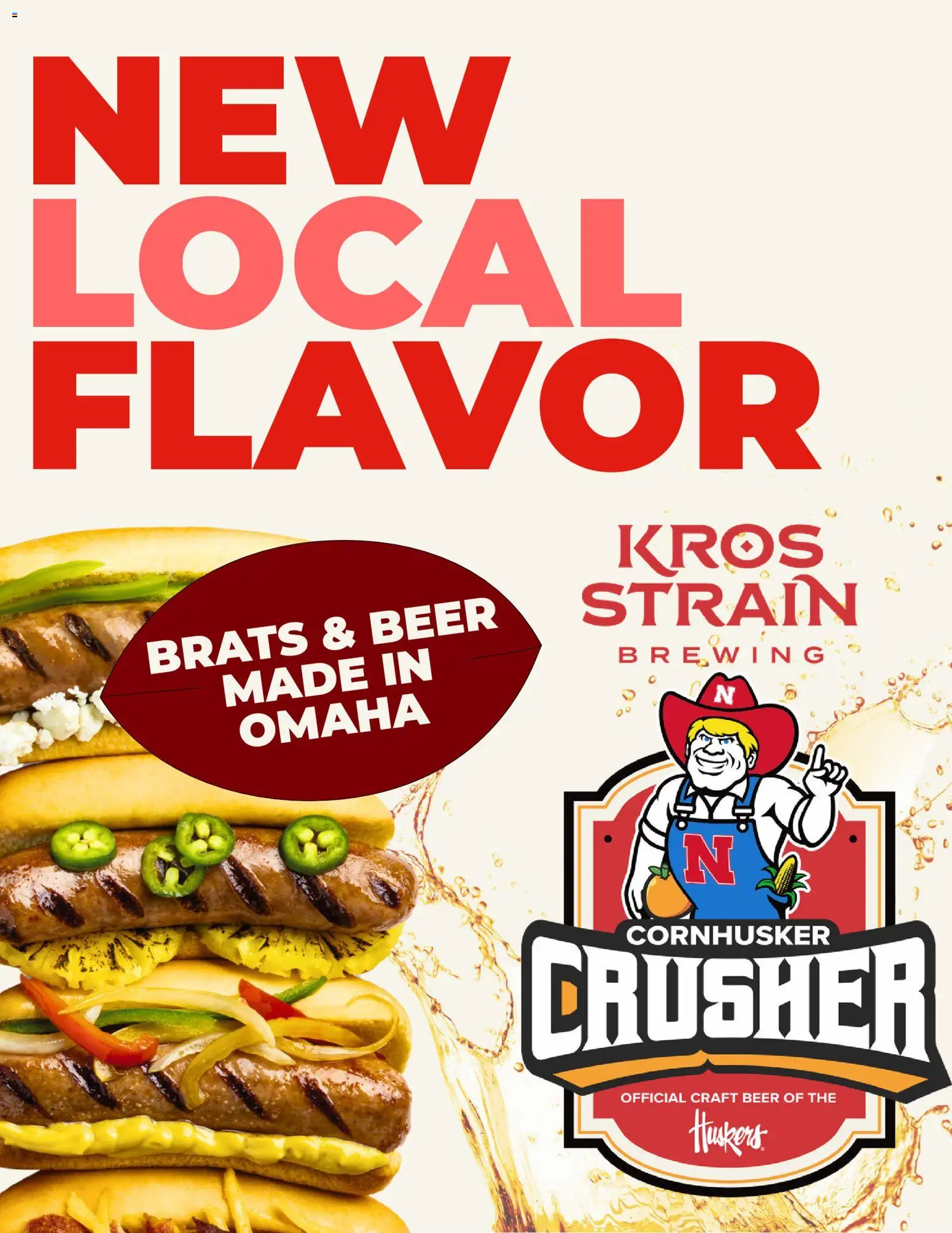 Ad Preview of HyVee HyVee Cornhusker Crusher Brats from 09/18/2026 - Beer