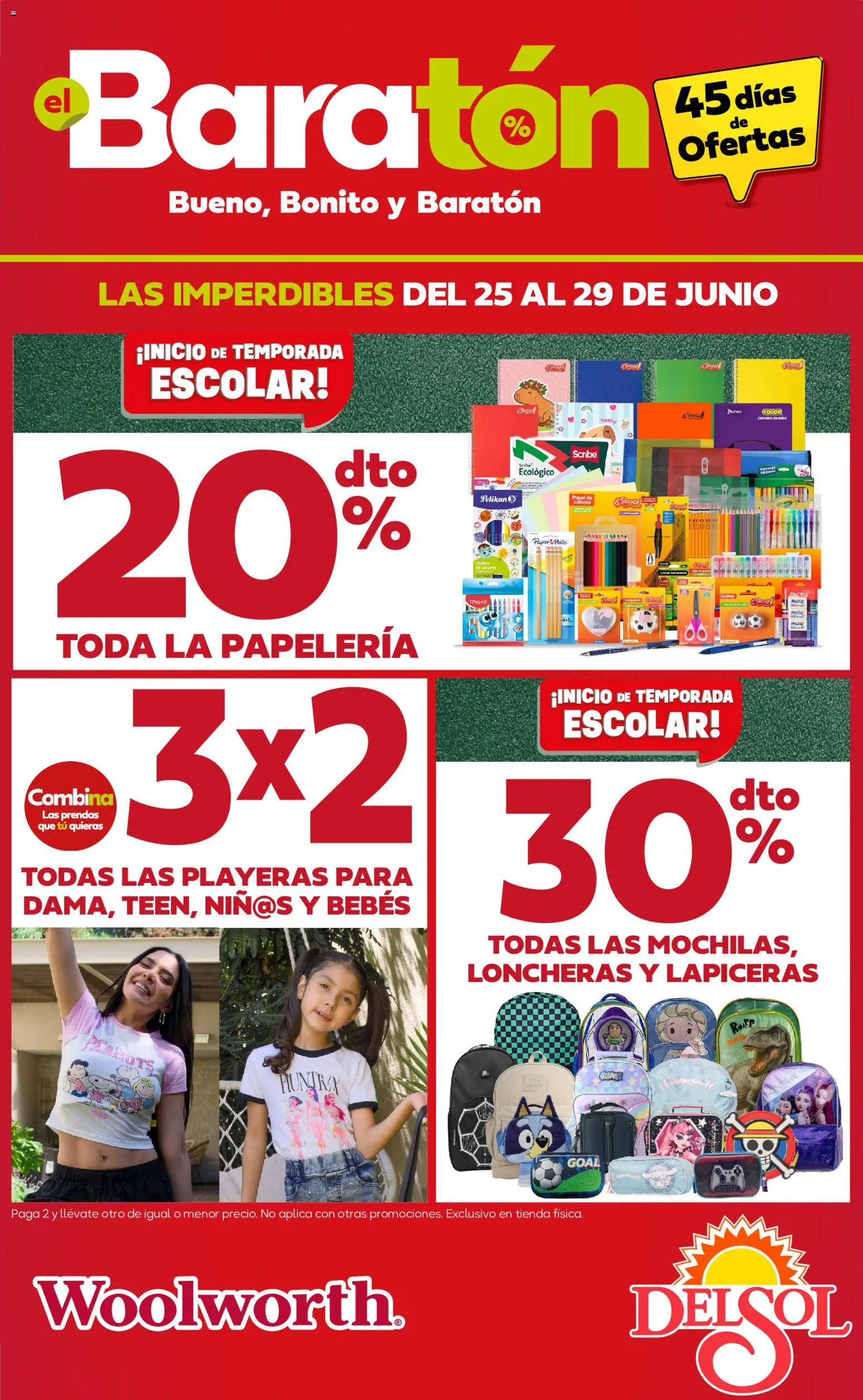 Vista previa las ofertas de la tienda Del Sol y Woolworth - Del Sol y Woolworth catálogo Baratón desde el 25/06/2026 