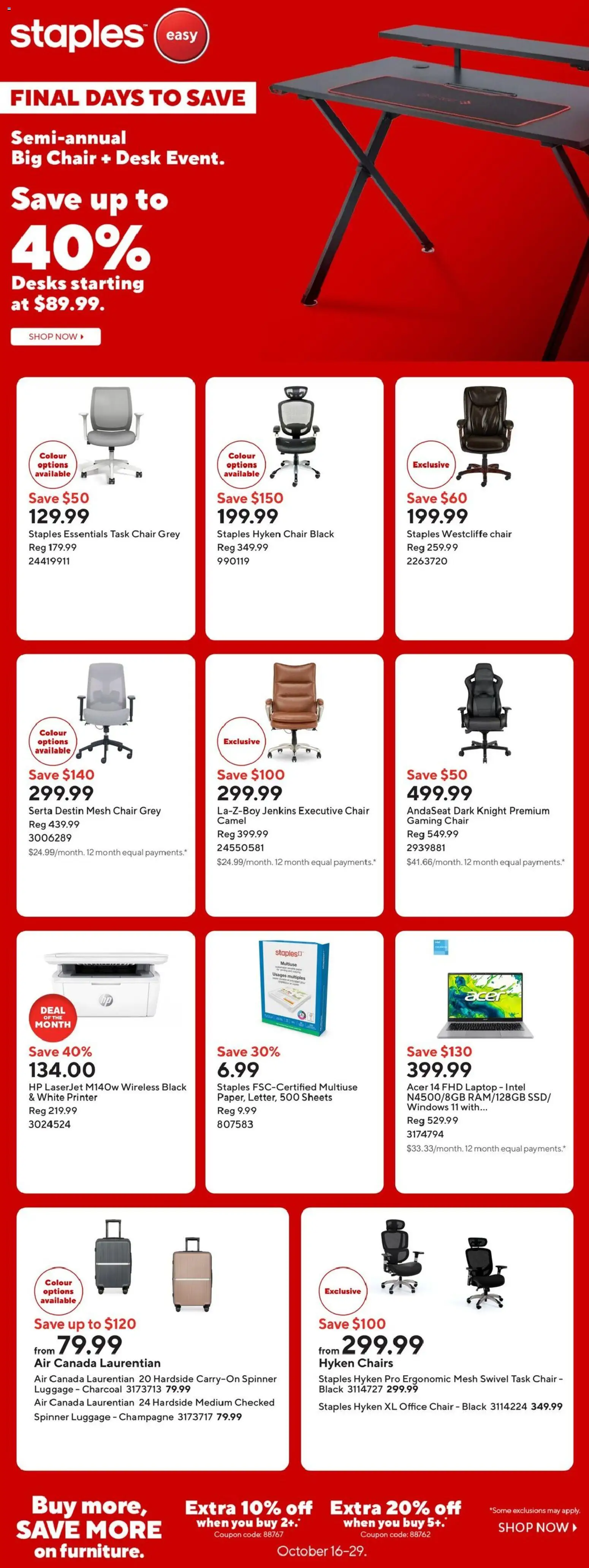 Preview of leaflet Staples weekly flyer from shop Staples is valid from Oct 23, 2026