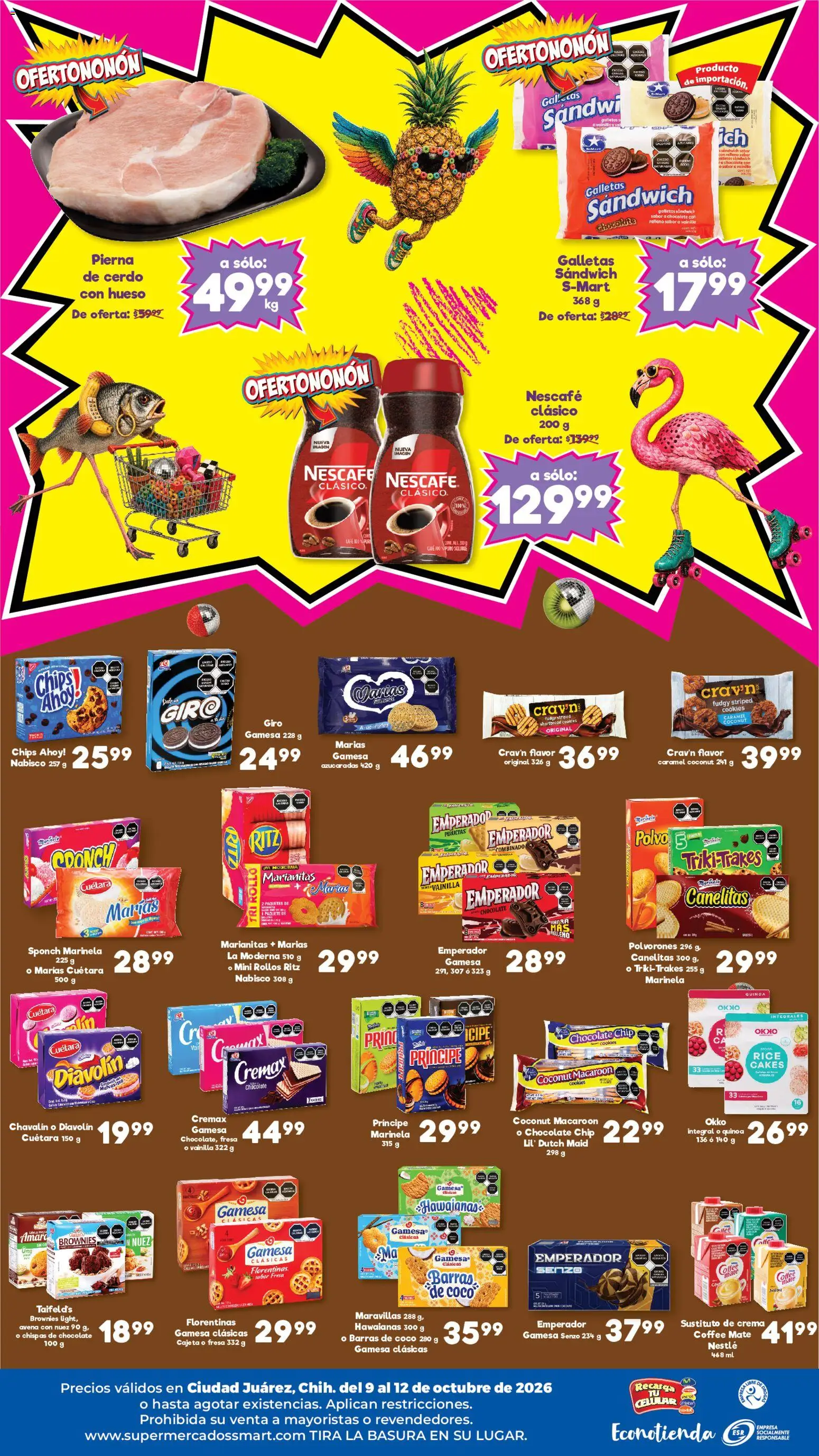 Vista previa las ofertas de la tienda S-Mart - S-Mart folleto Ofertas de feria Juárez desde el 09/10/2026 