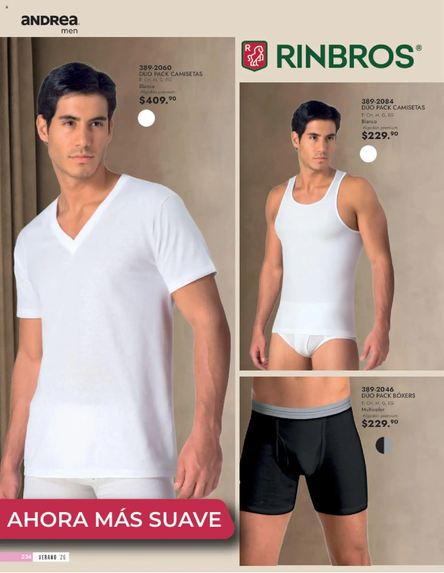Vista previa las ofertas de la tienda Andrea - Andrea catálogo Vestir Caballero desde el 24/05/2026 - Boxers, Algodón