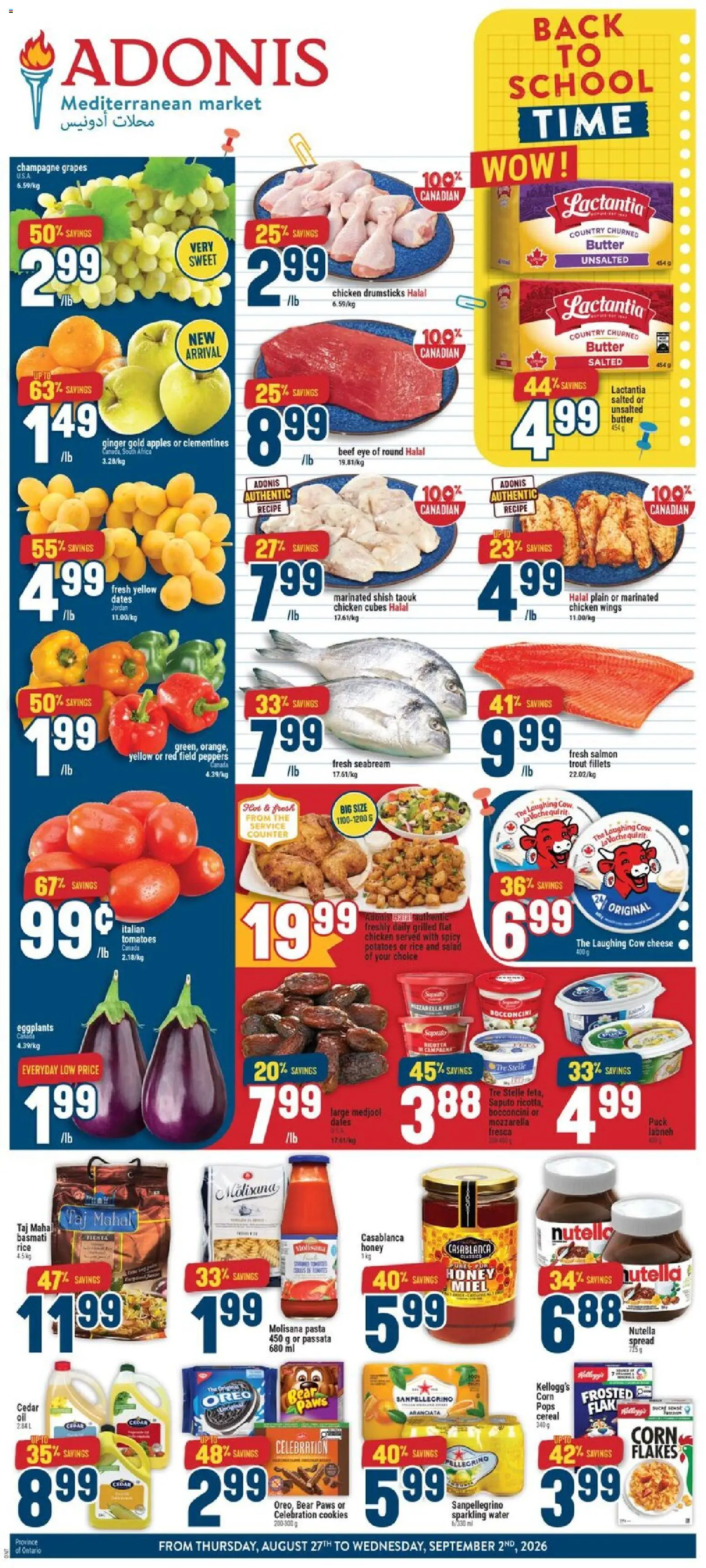 Preview of leaflet Adonis weekly flyer from shop Adonis is valid from Aug 27, 2026