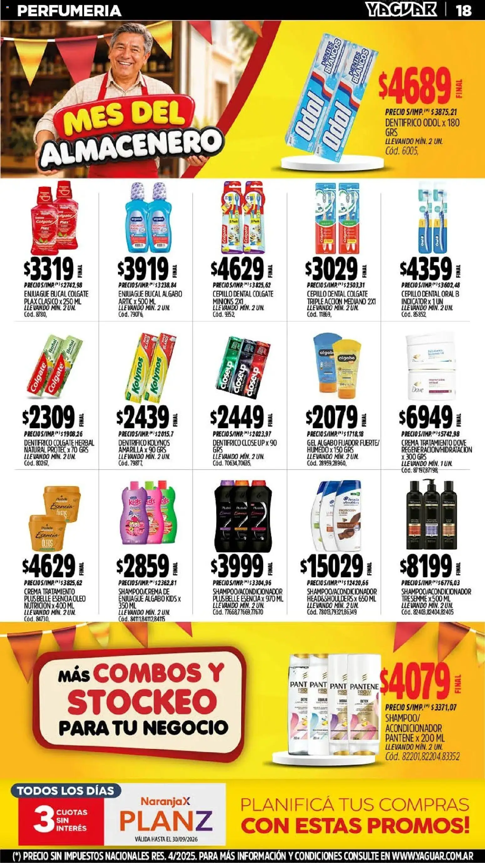 Vista previa del folleto de la tienda Yaguar válido desde el 28/09/2026 - Crema, Cepillo, Enjuague bucal, Acondicionador, Fijador