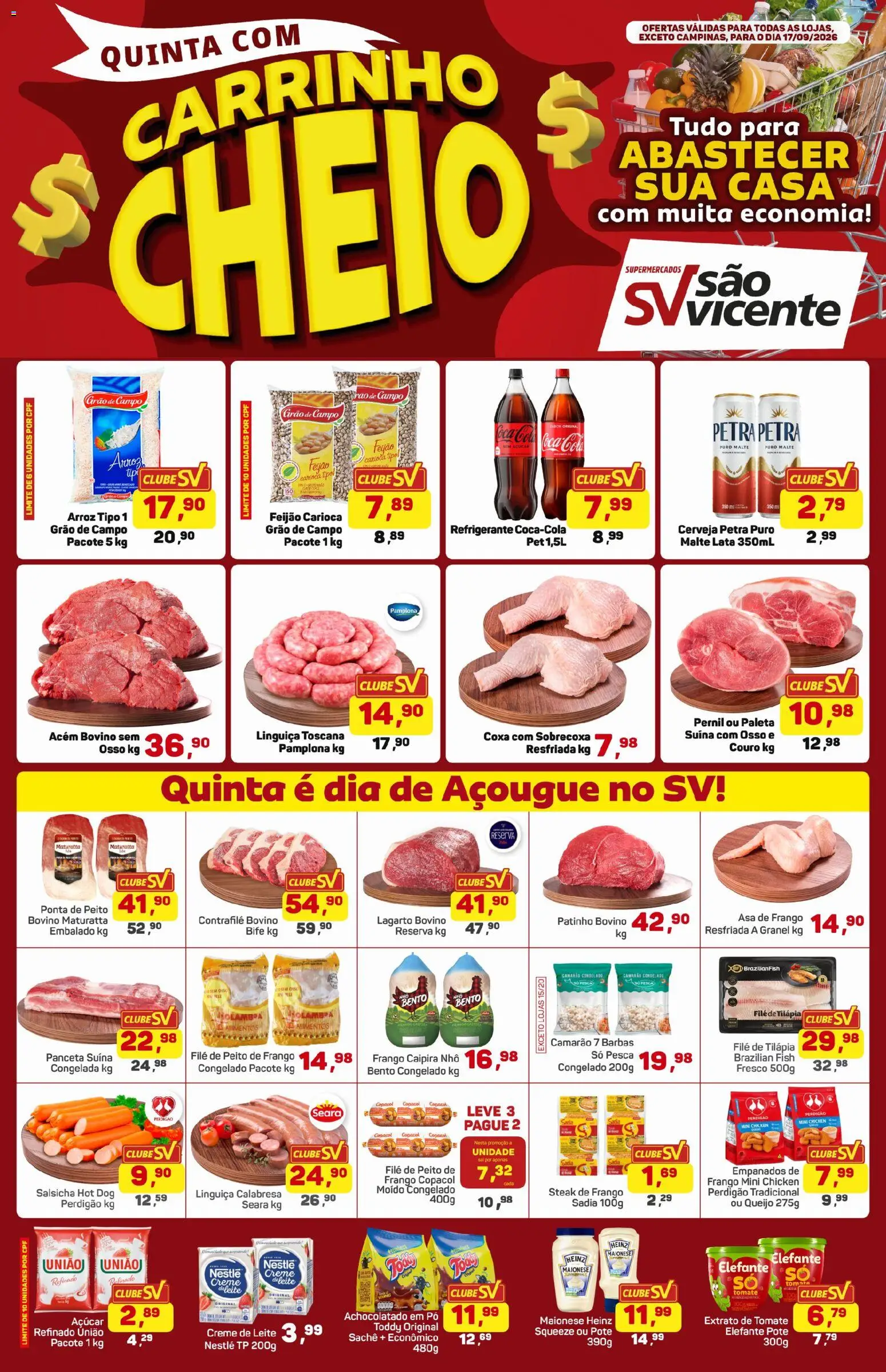 Pré-Visualização do folheto "Supermercados São Vicente - Ofertas da semana" da loja Supermercados São Vicente válido a partir de 17/09/2026