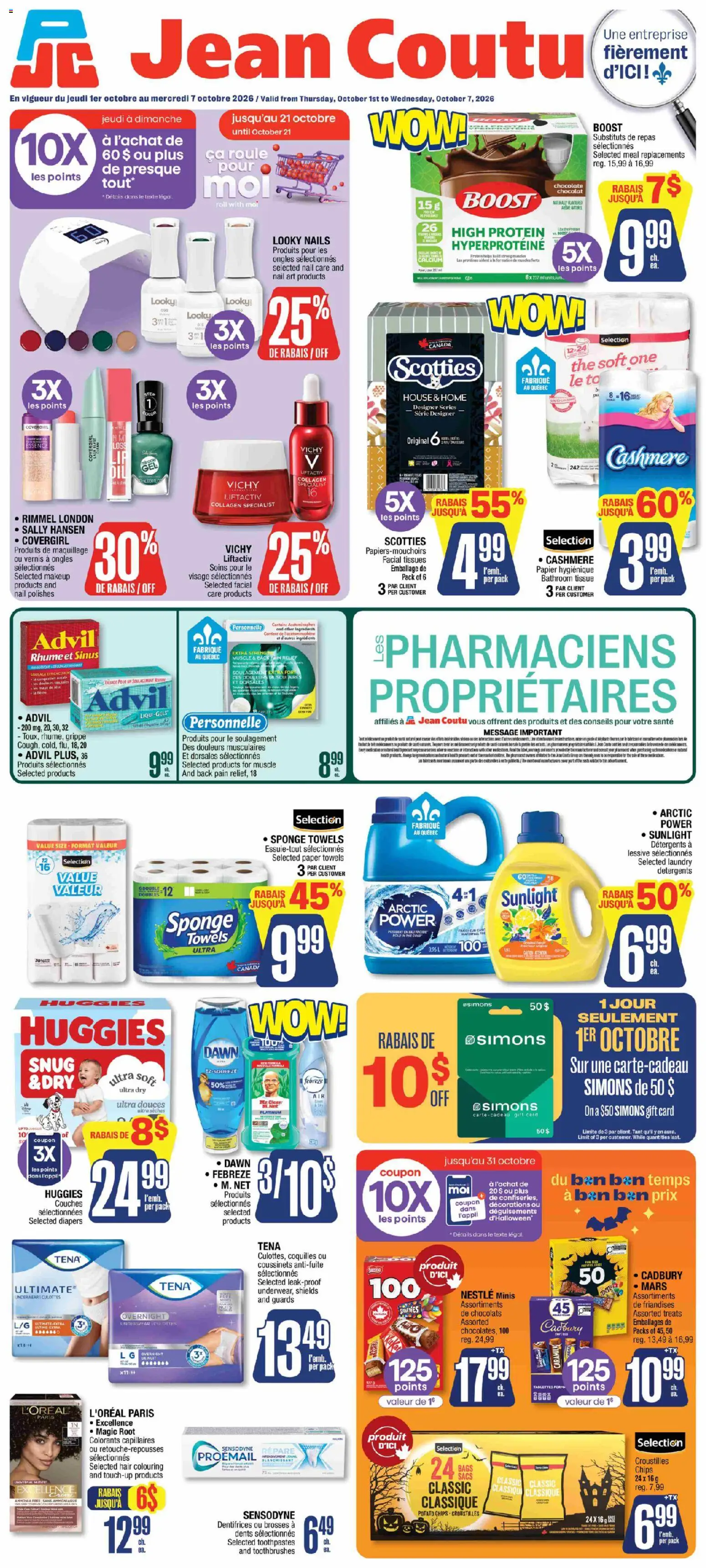 Preview of leaflet Jean Coutu circulaire from shop Jean Coutu is valid from Oct 01, 2026