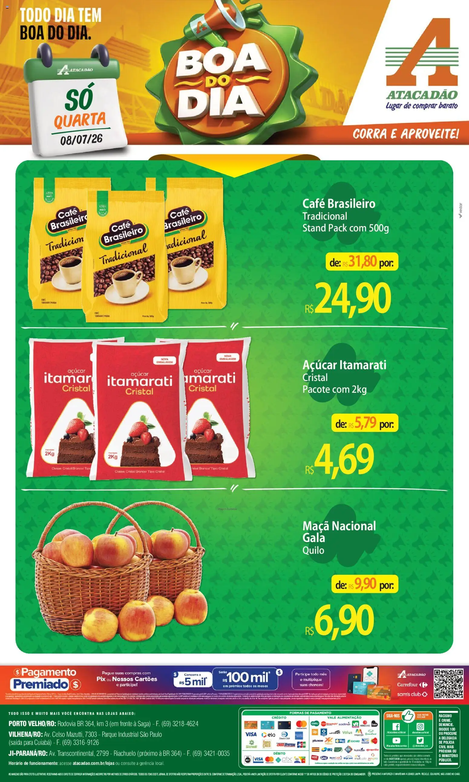 Pré-Visualização do folheto "Atacadão ofertas - RO" da loja Atacadão válido a partir de 08/07/2026