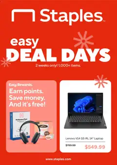 Ad Preview of Staples Staples Weekly Ad from 10/04/2026