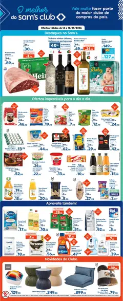 Pré-Visualização do folheto "Sam's Club ofertas FDS" da loja Sam's Club válido a partir de 14/05/2026