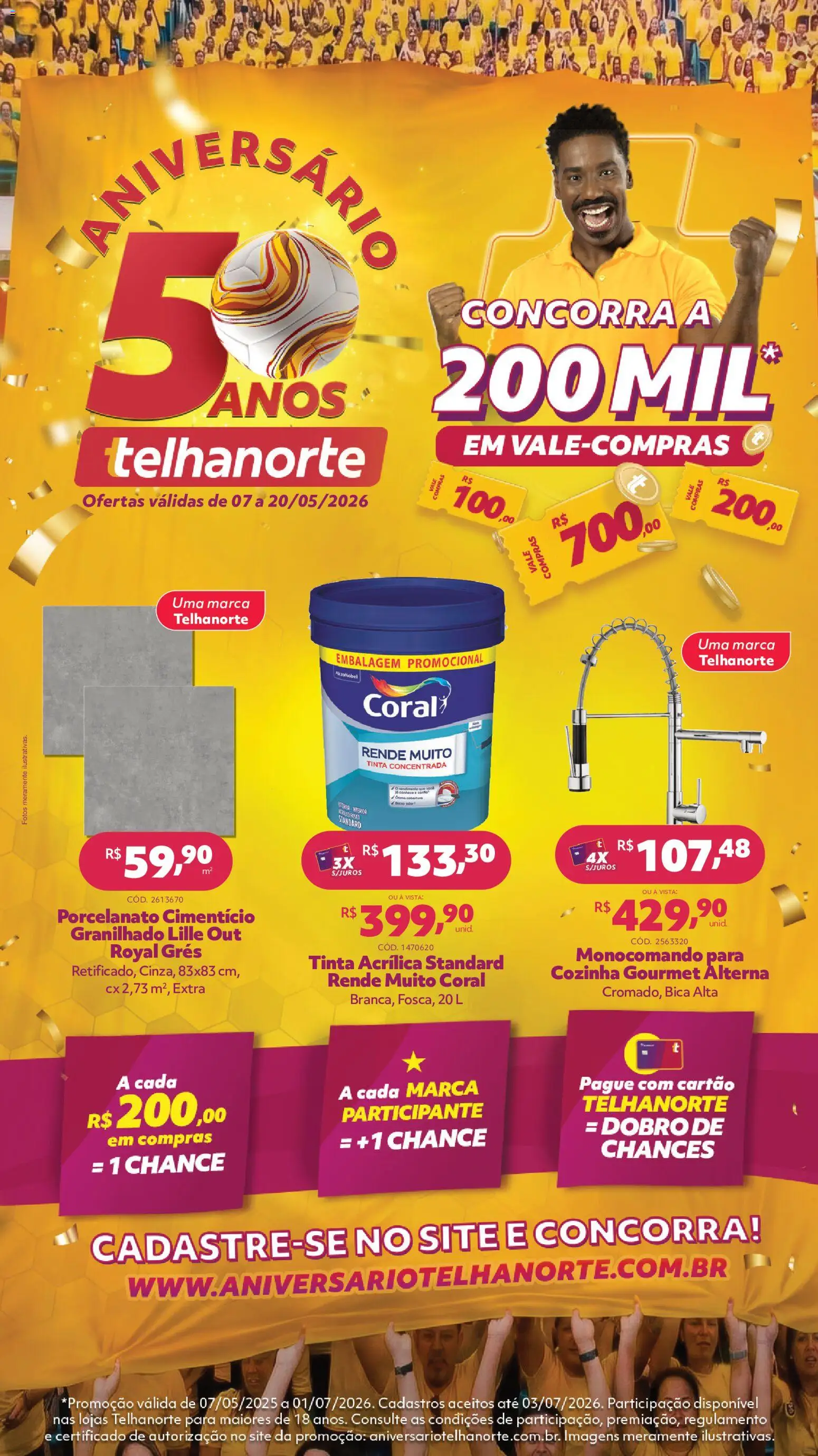 Pré-Visualização do folheto "Telhanorte - Ofertas atuais" da loja Telhanorte válido a partir de 07/05/2025