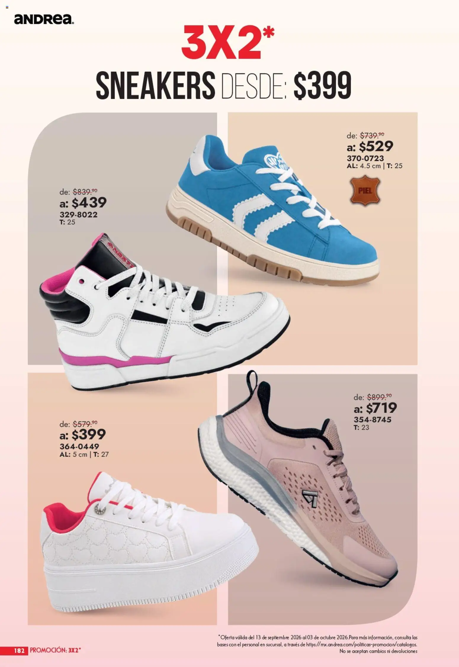 Vista previa las ofertas de la tienda Andrea - Andrea catálogo Outlet desde el 13/09/2026 