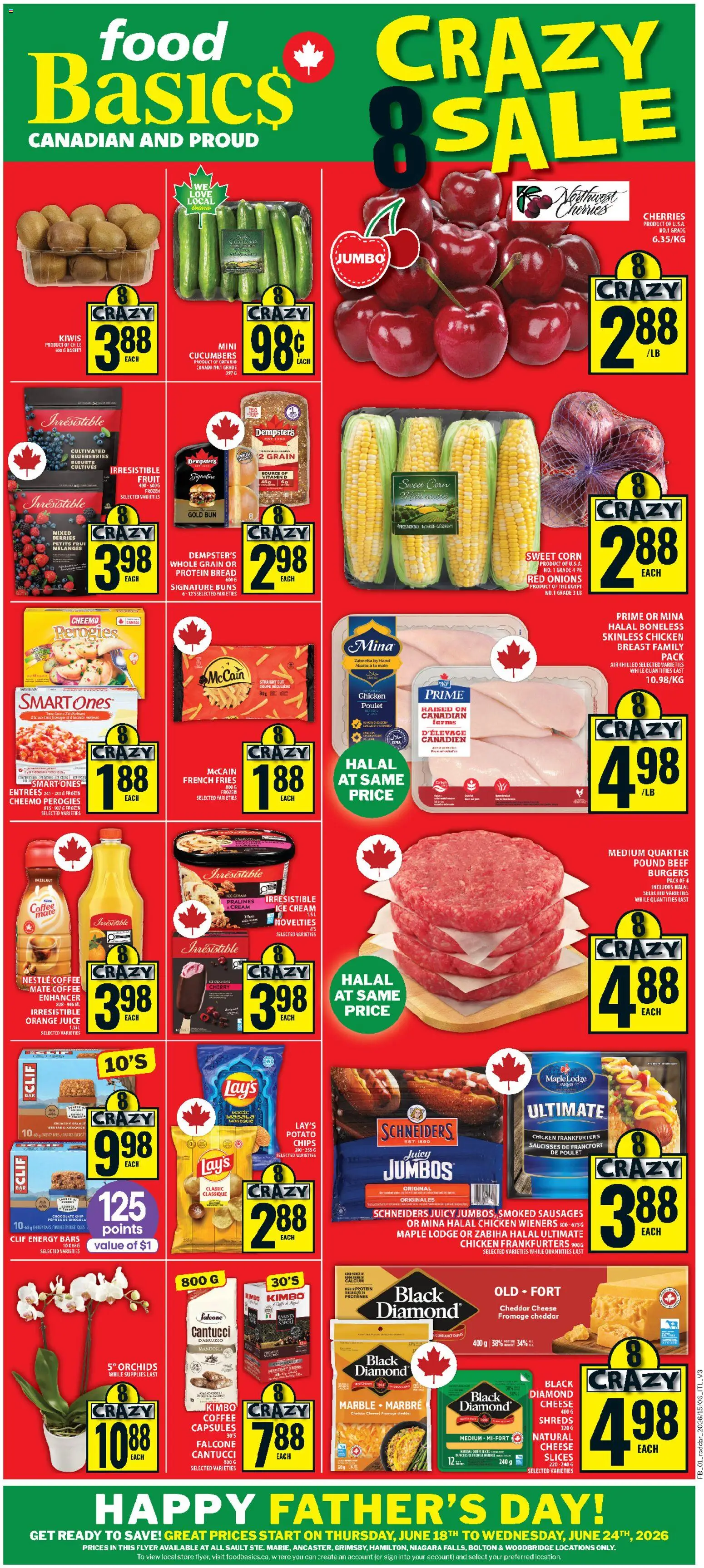 Preview of leaflet Food Basics weekly flyer - Ancaster from shop Food Basics is valid from Jun 18, 2026