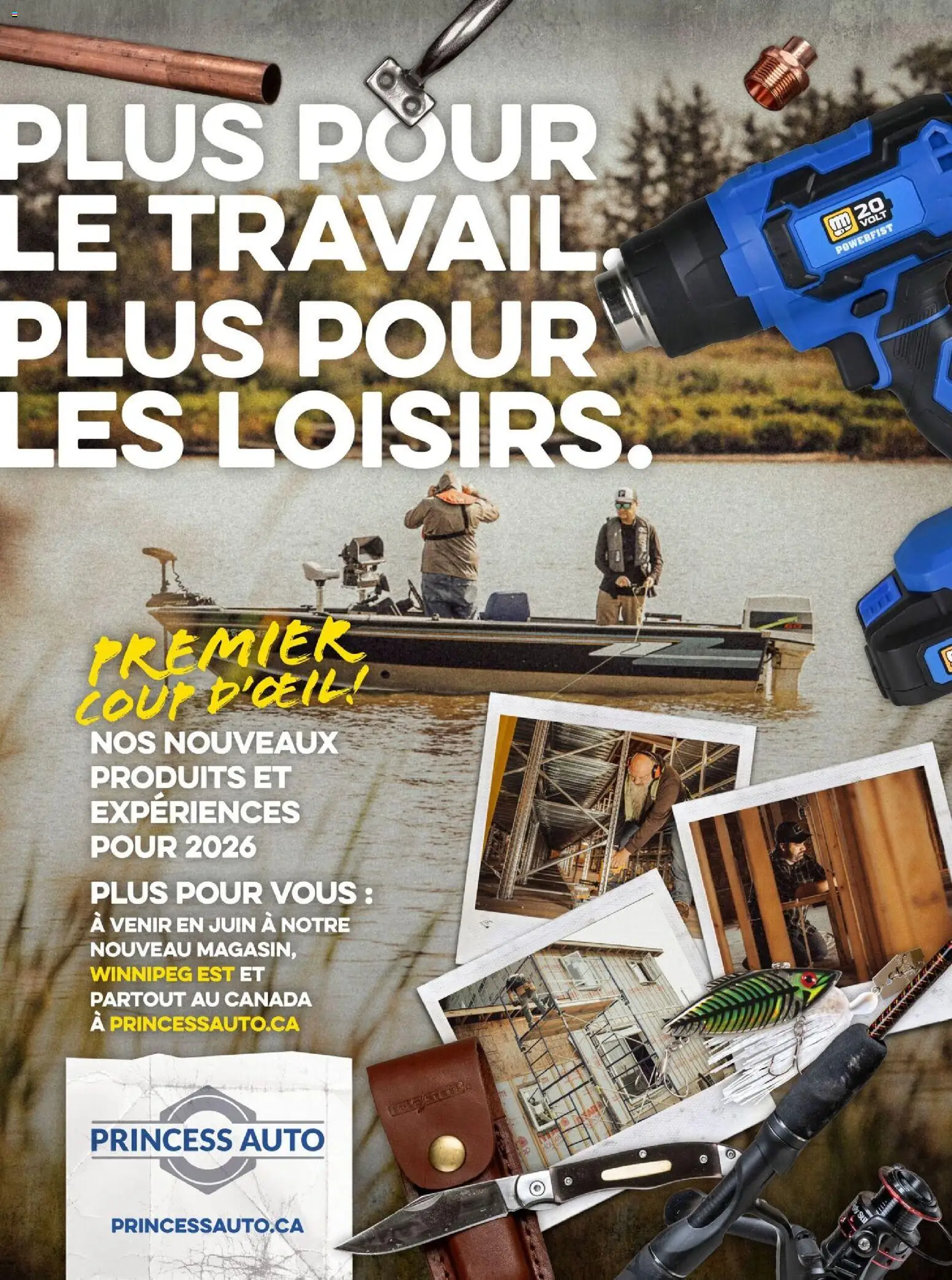 Preview of leaflet Princess Auto Catalogue - Plus pour le travail from shop Princess Auto is valid from May 11, 2026