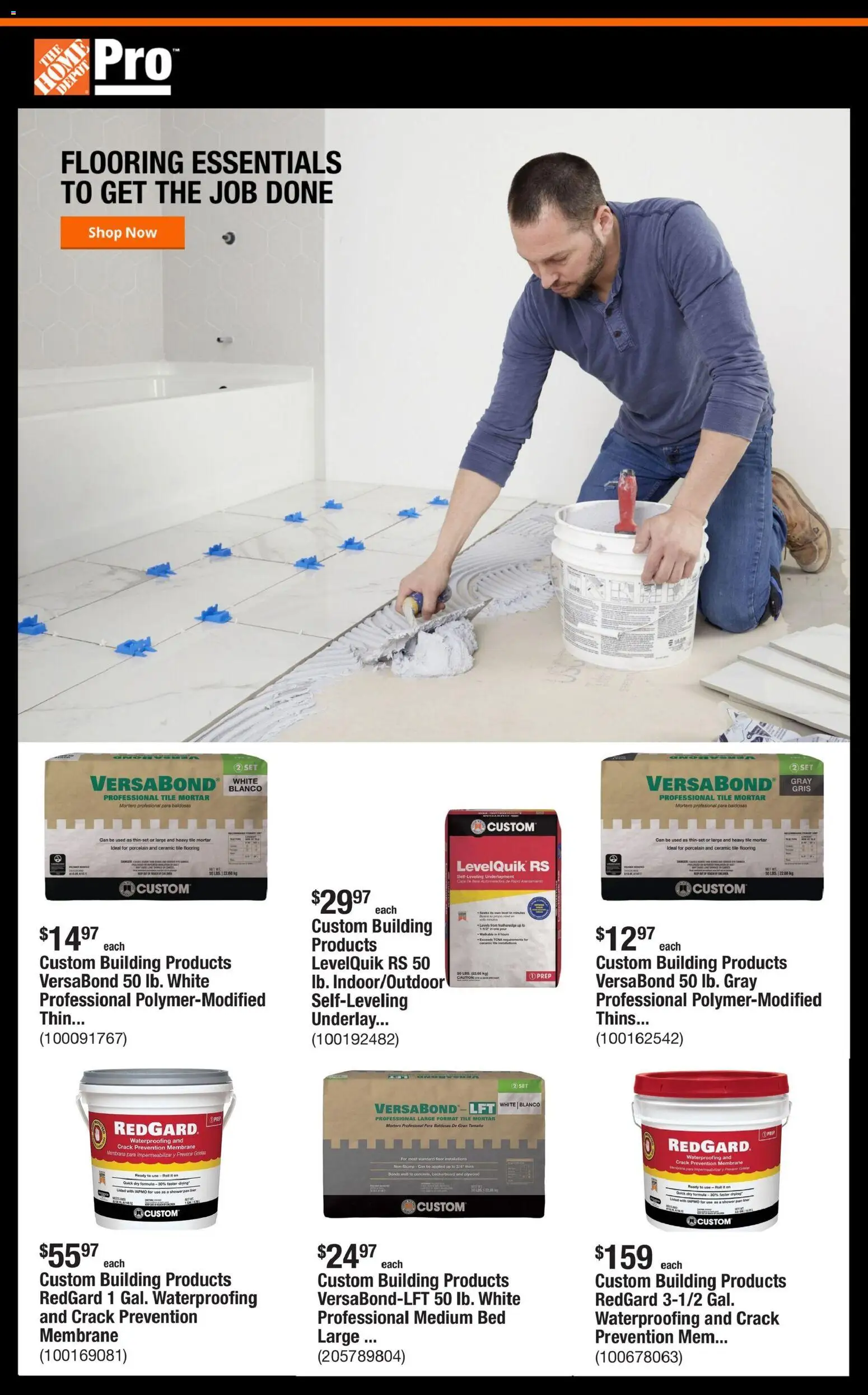 Ad Preview of Home Depot Home Depot Shop Pro Ad - CA from 07/06/2026 - Bed, Pan, Shower