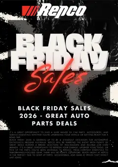 Preview of catalogue Repco Black Friday Notice from shop Repco valid 09/10/2026