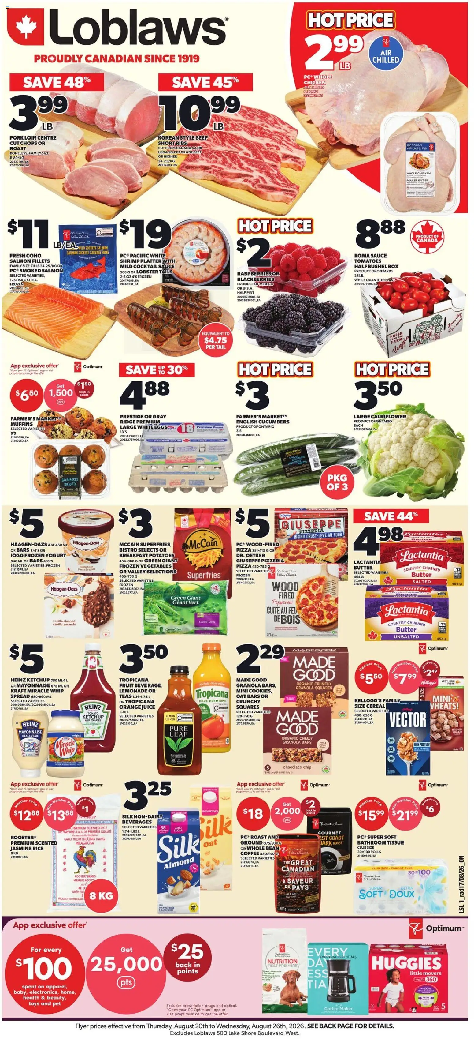 Preview of leaflet Loblaws weekly flyer / circulaire from shop Loblaws is valid from Aug 20, 2026