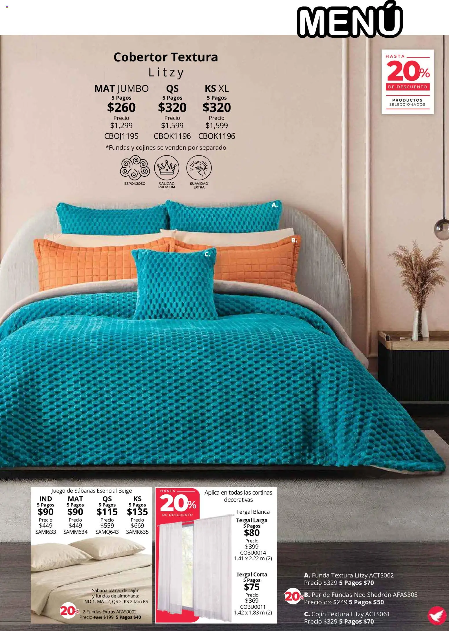 Vista previa las ofertas de la tienda Colchas Concord - Colchas Concord catálogo Colección Cobertor desde el 01/08/2026 