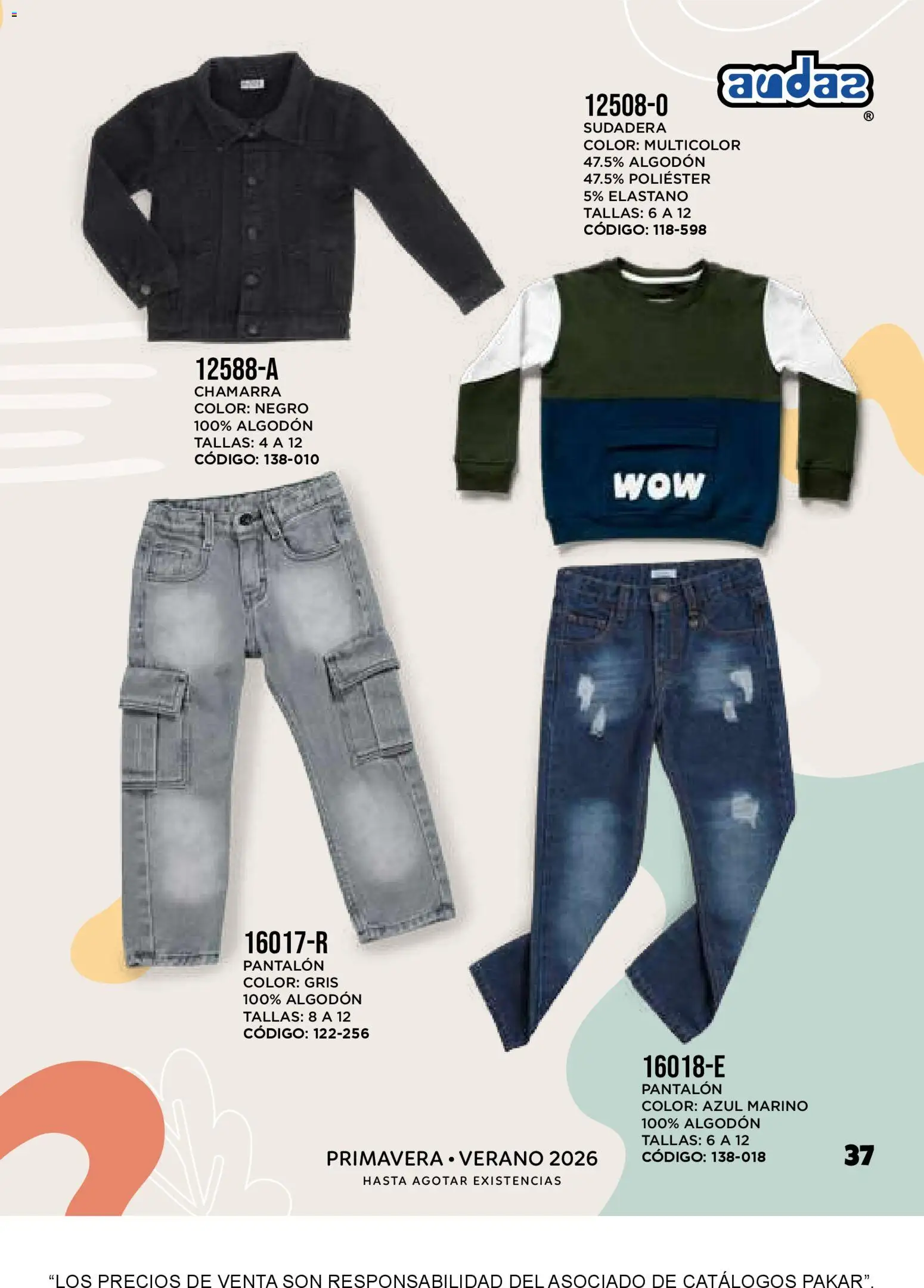 Vista previa las ofertas de la tienda SC Pakar - Catálogo Audas desde el 30/01/2026 - Sudadera, Chamarra, Algodón