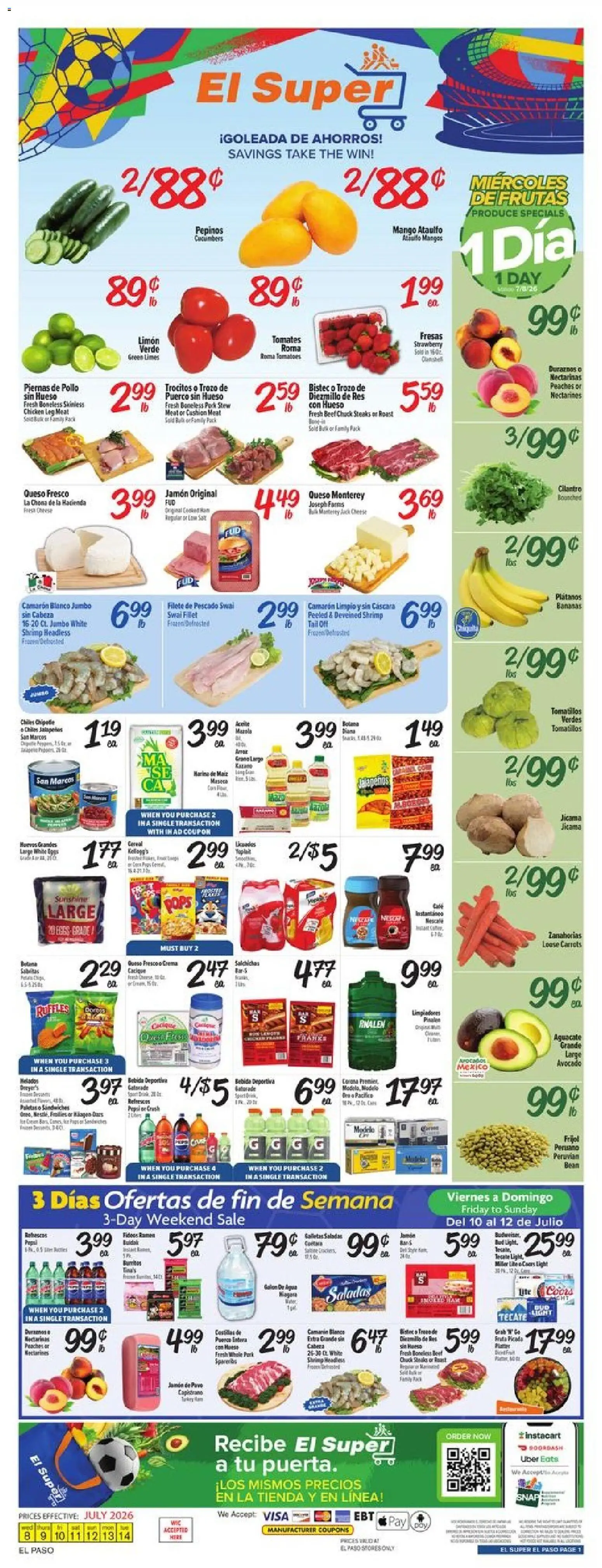 Ad Preview of El Super El Super Weekly Ad from 07/08/2026