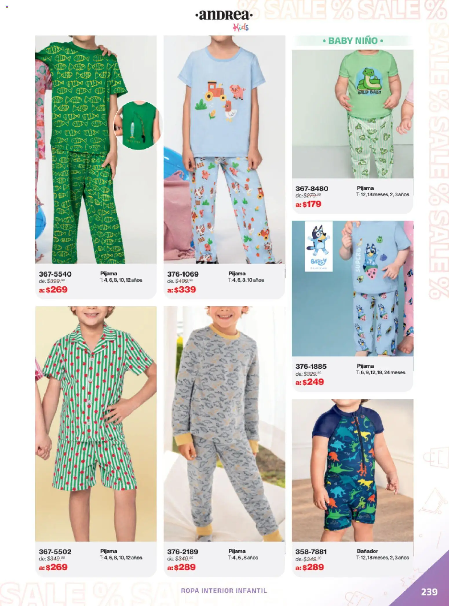 Vista previa las ofertas de la tienda Andrea - Catálogo Outlet desde el 21/12/2025 - Ropa, Pijama, Ropa interior