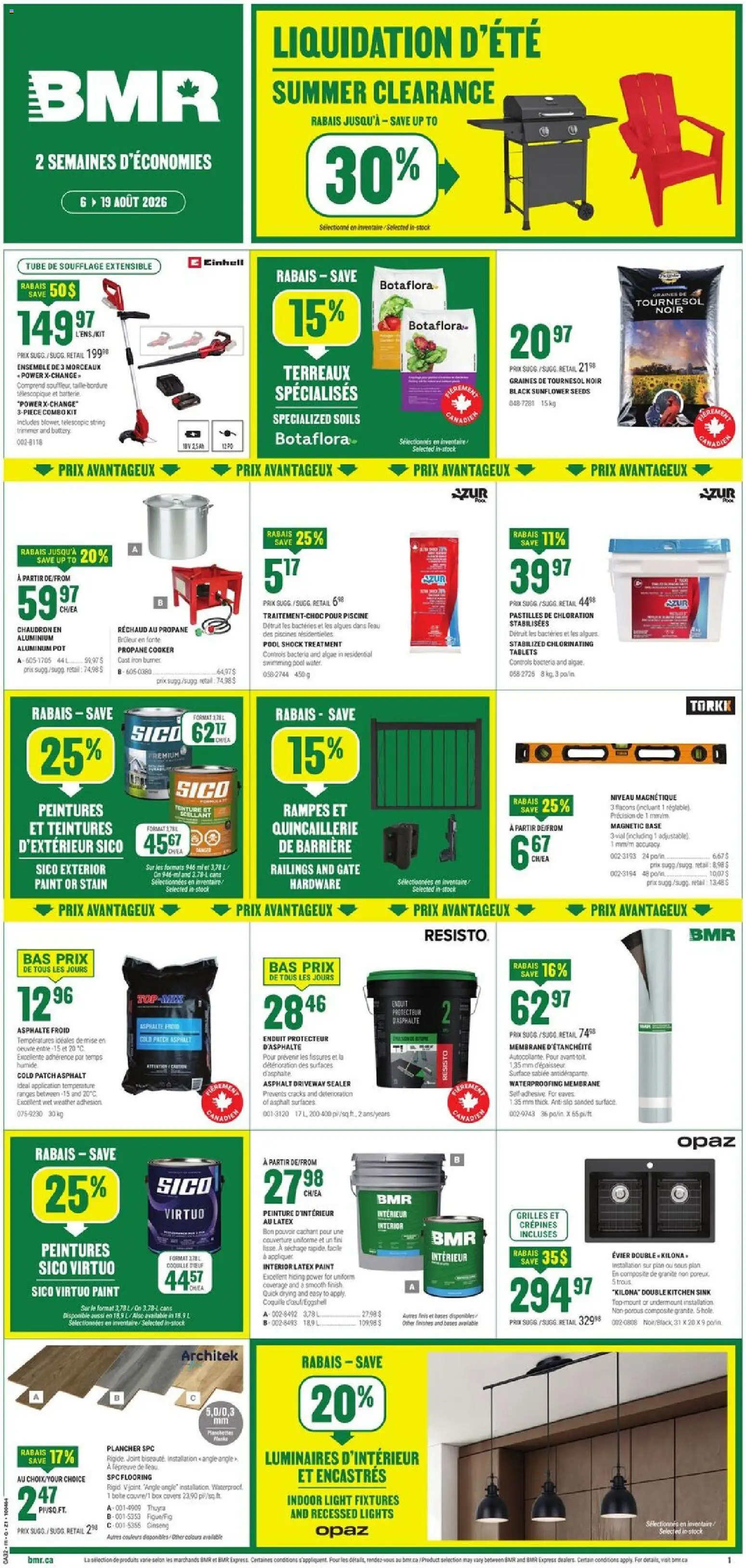 Preview of leaflet BMR weekly flyer / circulaire from shop BMR is valid from Aug 06, 2026