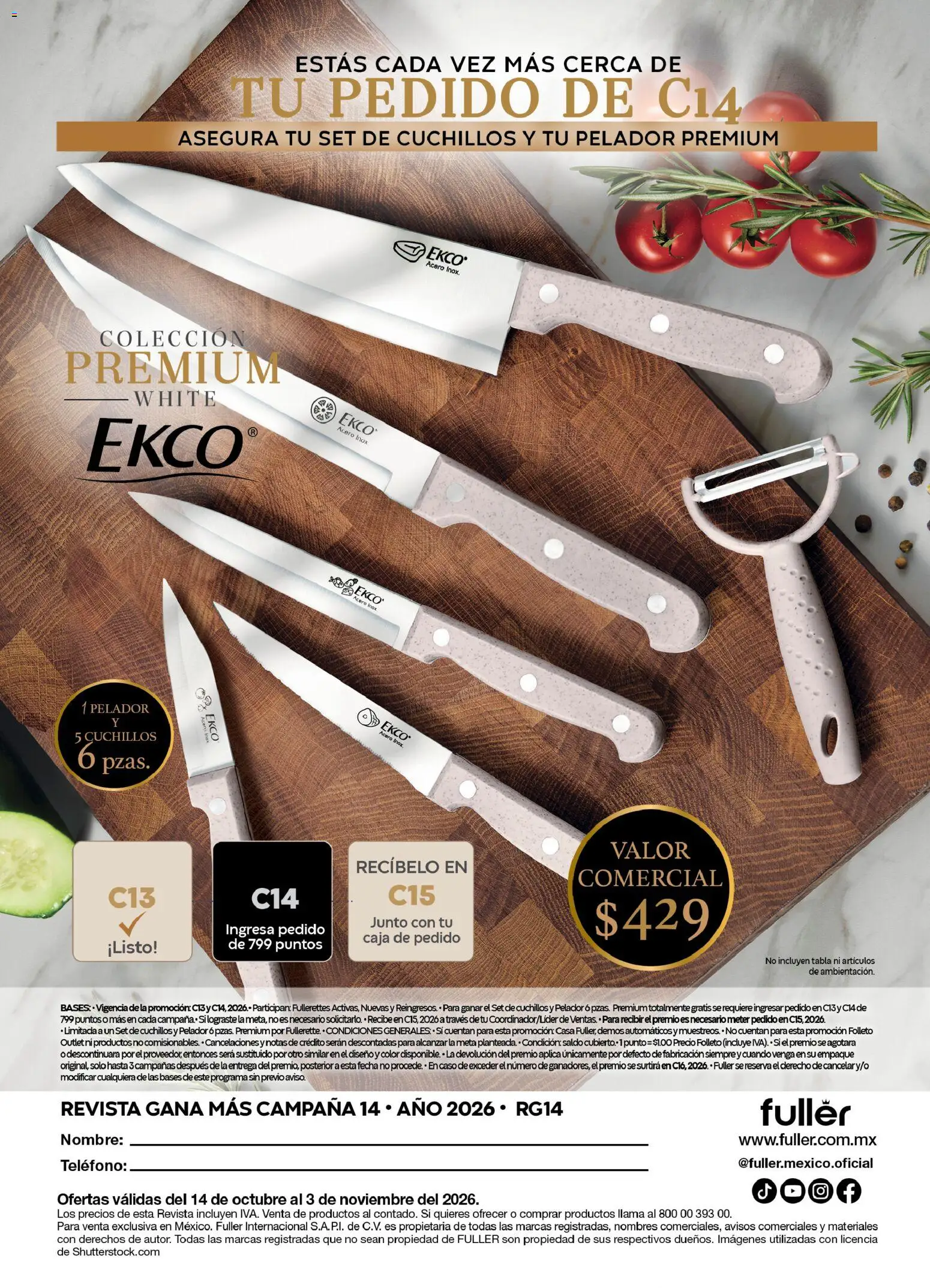 Vista previa las ofertas de la tienda Fuller - Fuller Gana Más 14 2026 desde el 14/10/2026 