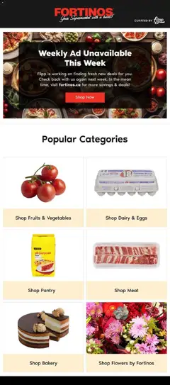 Preview of leaflet Fortinos flyer - Dark week inserts from shop Fortinos is valid from Oct 12, 2026