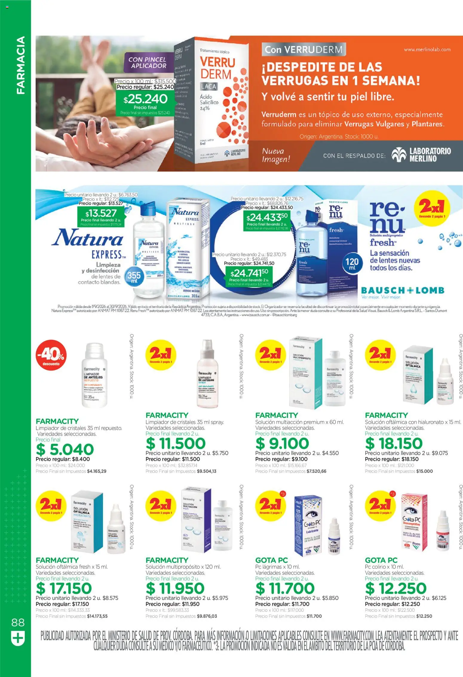 Vista previa del folleto de la tienda Farmacity válido desde el 01/10/2026 