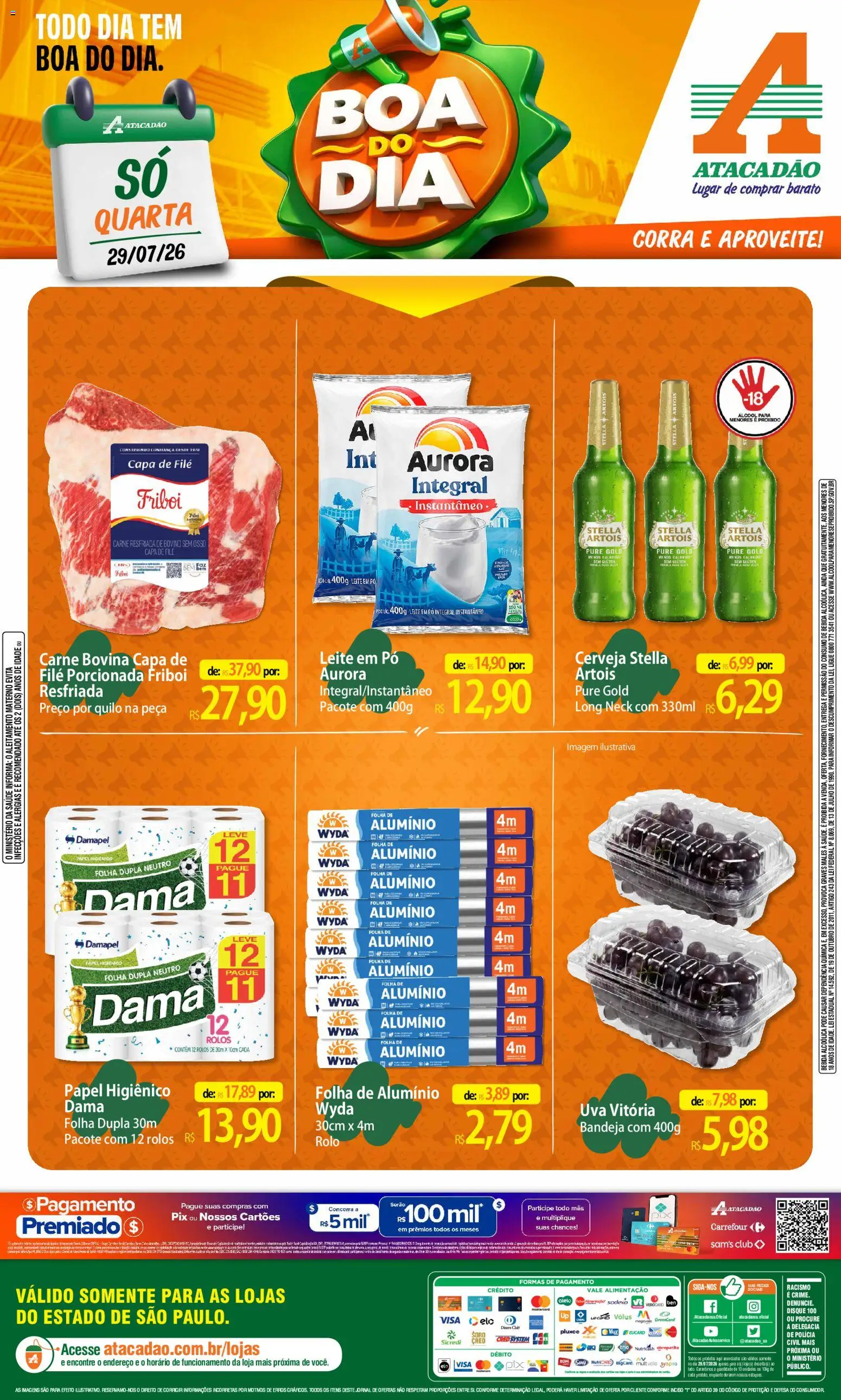 Pré-Visualização do folheto "Atacadão ofertas - SP" da loja Atacadão válido a partir de 29/07/2026