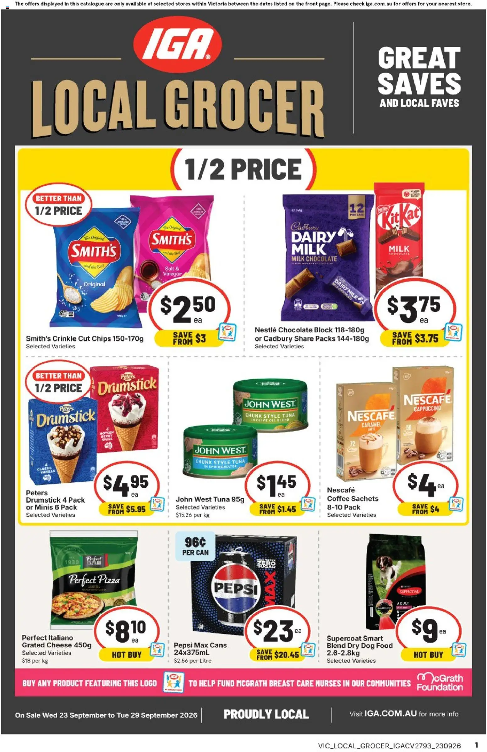 Preview of catalogue IGA Local Groce Abbotsford from shop IGA valid 23/09/2026