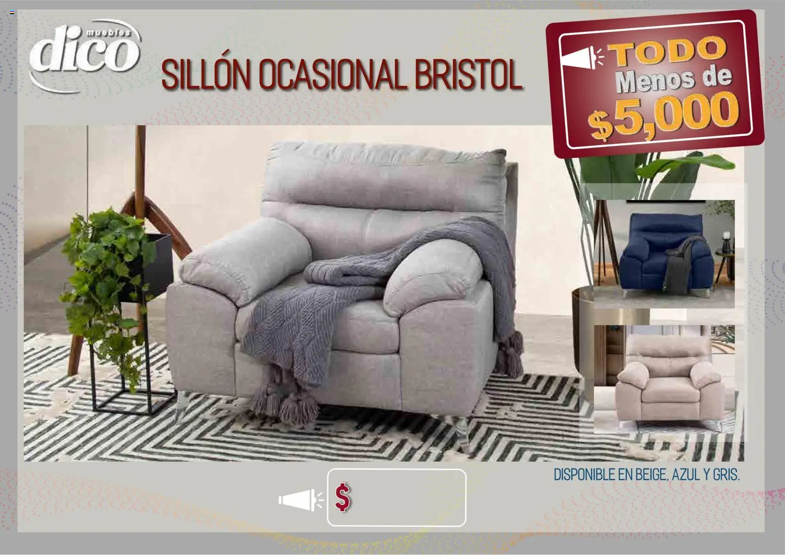 Vista previa las ofertas de la tienda Muebles Dico - Muebles Dico catálogo Todo menos de 5000 Pacifico desde el 09/04/2026 
