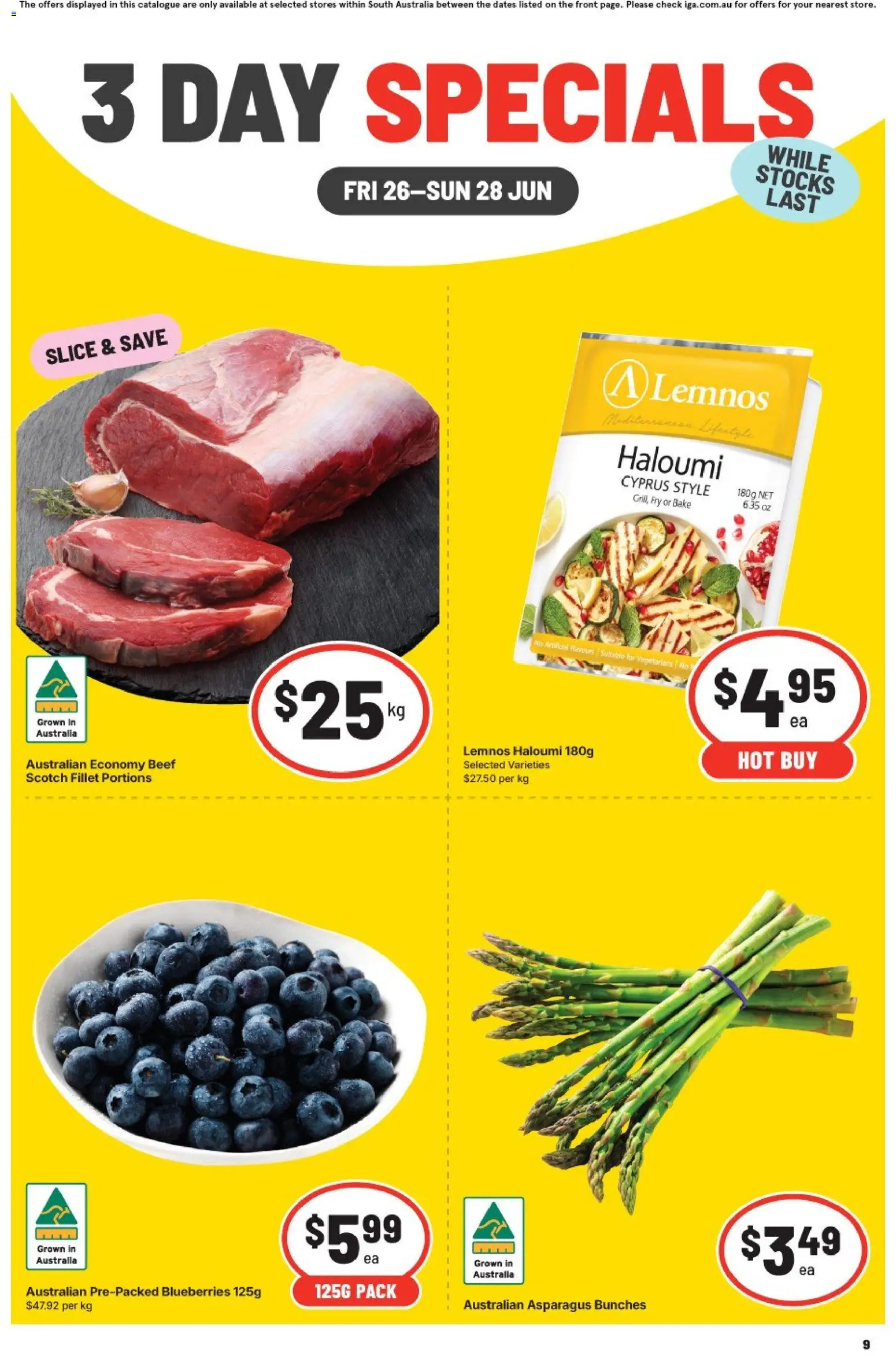 Preview of catalogue IGA -3 Day Specials - SA from shop IGA valid 26/06/2026