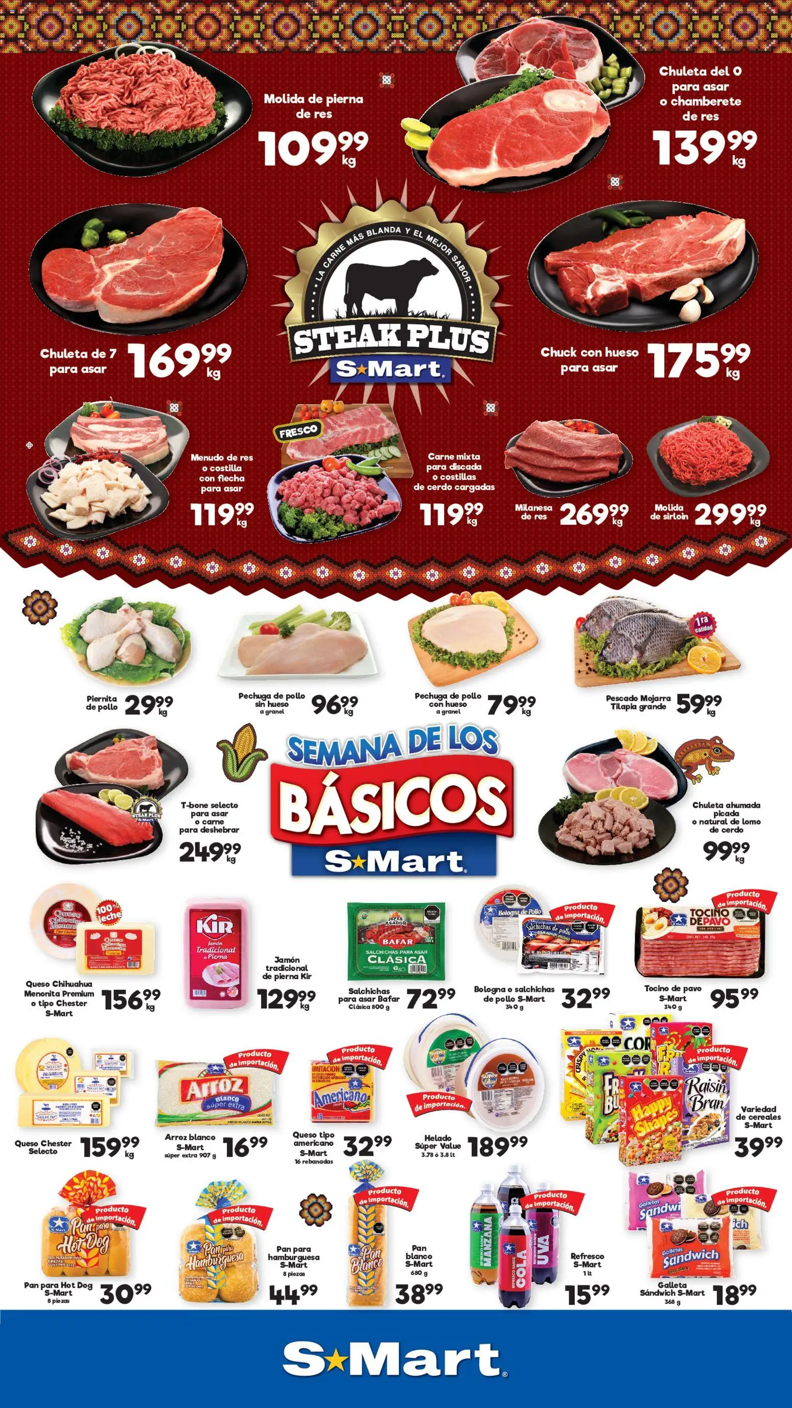 Vista previa las ofertas de la tienda S-Mart - S-Mart folleto desde el 11/09/2026 - Hamburguesa, Helado, Galletas, Queso, Cereales, Chuleta ahumada, Steak, Salchichas para asar