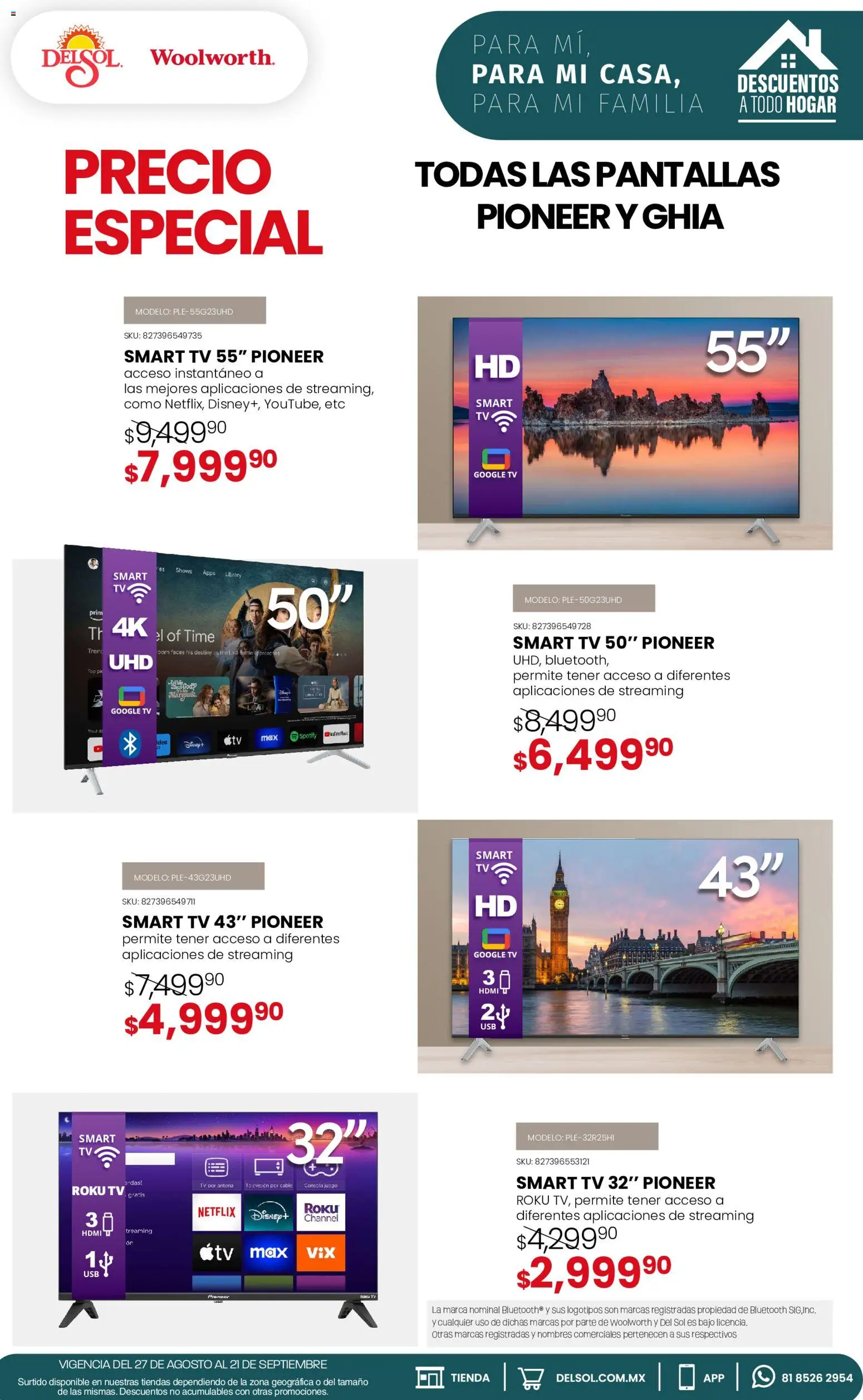 Vista previa las ofertas de la tienda Del Sol y Woolworth - Del Sol y Woolworth catálogo desde el 27/08/2026 