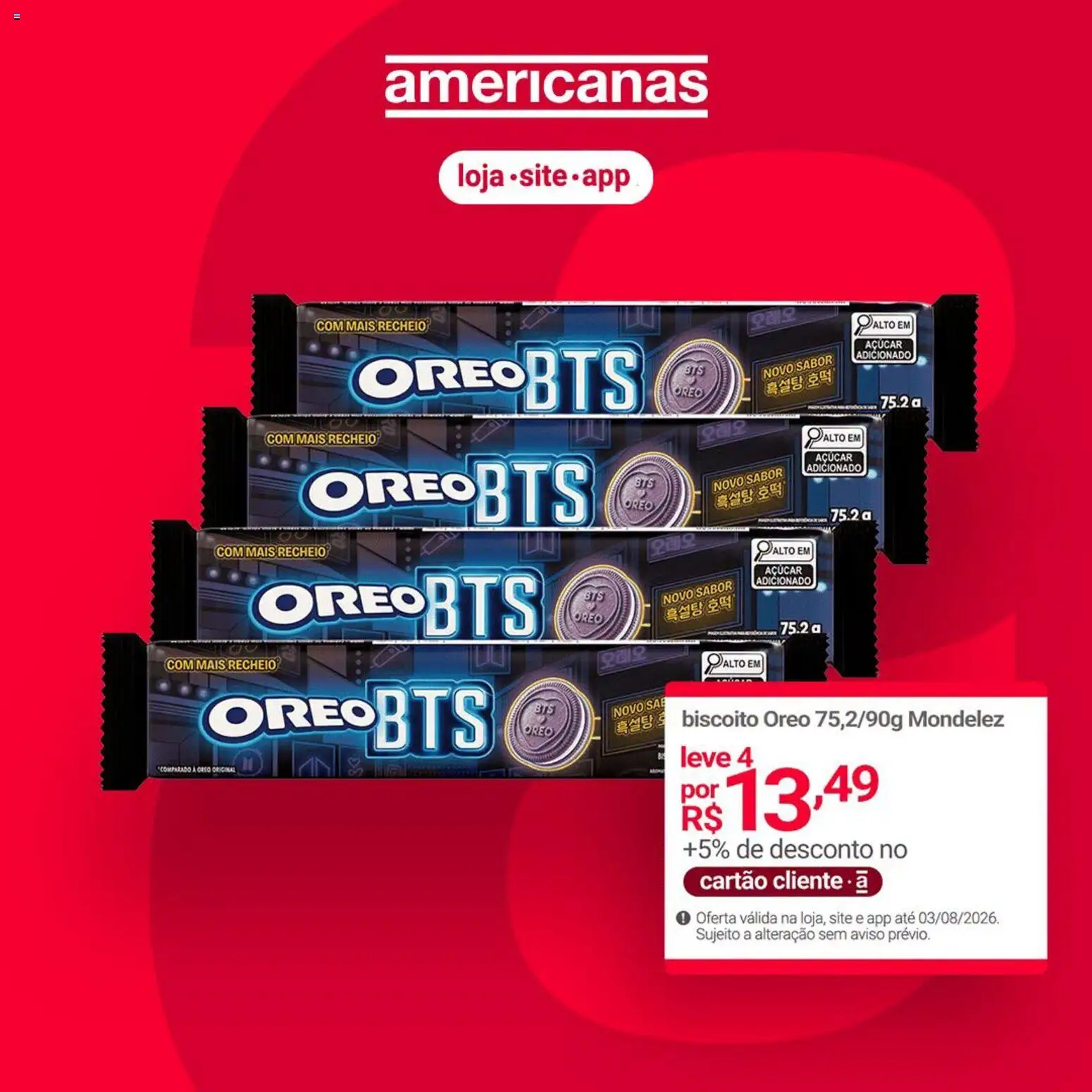 Pré-Visualização do folheto "Lojas Americanas - Ofertas atuais" da loja Lojas Americanas válido a partir de 03/08/2026