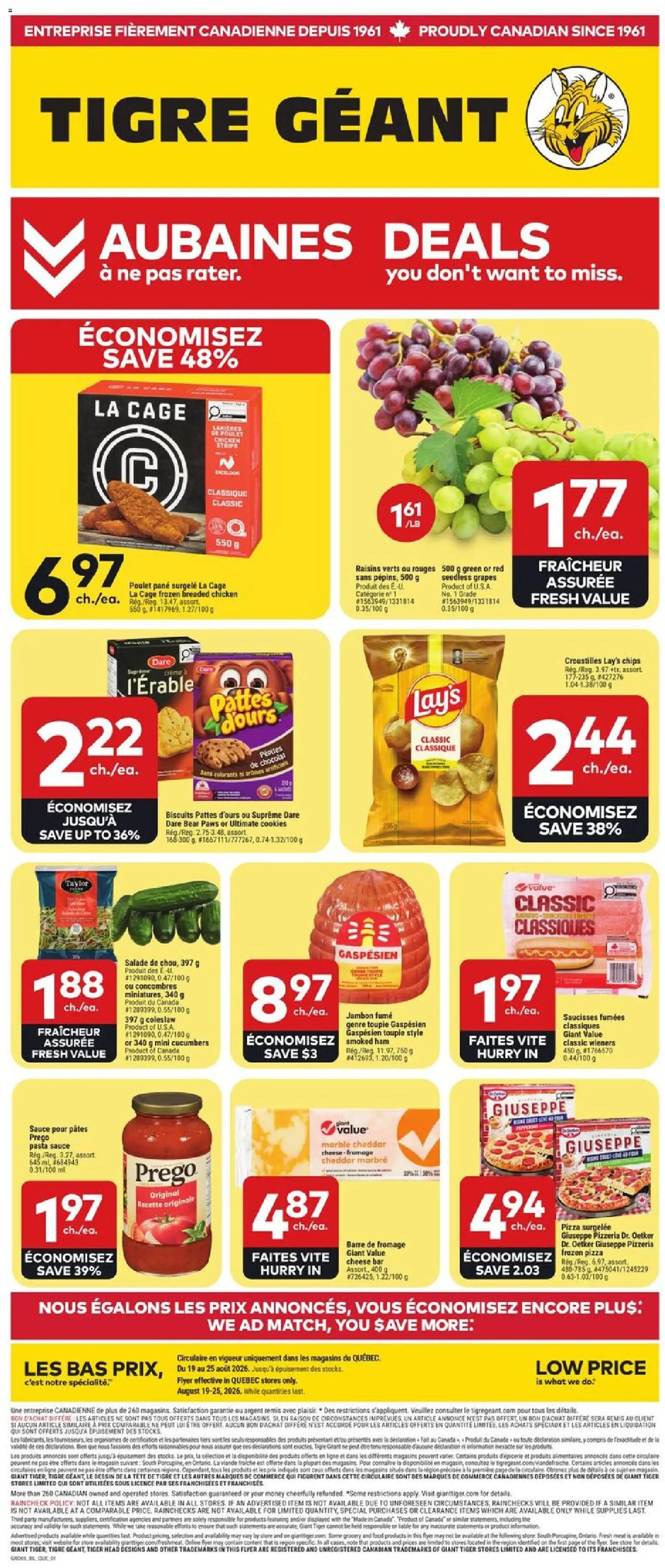 Preview of leaflet Giant Tiger weekly flyer / circulaire from shop Giant Tiger is valid from Aug 19, 2026