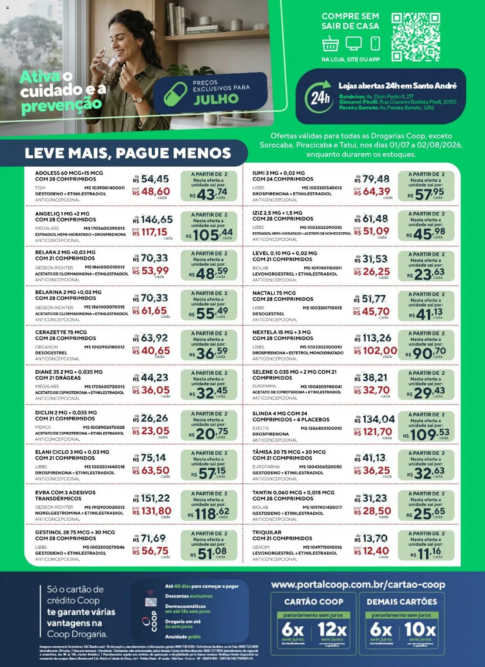 Pré-Visualização do folheto "Coop ofertas Drogaria Medicamentos com Receita" da loja Coop válido a partir de 01/07/2026 - Banco, Pirelli
