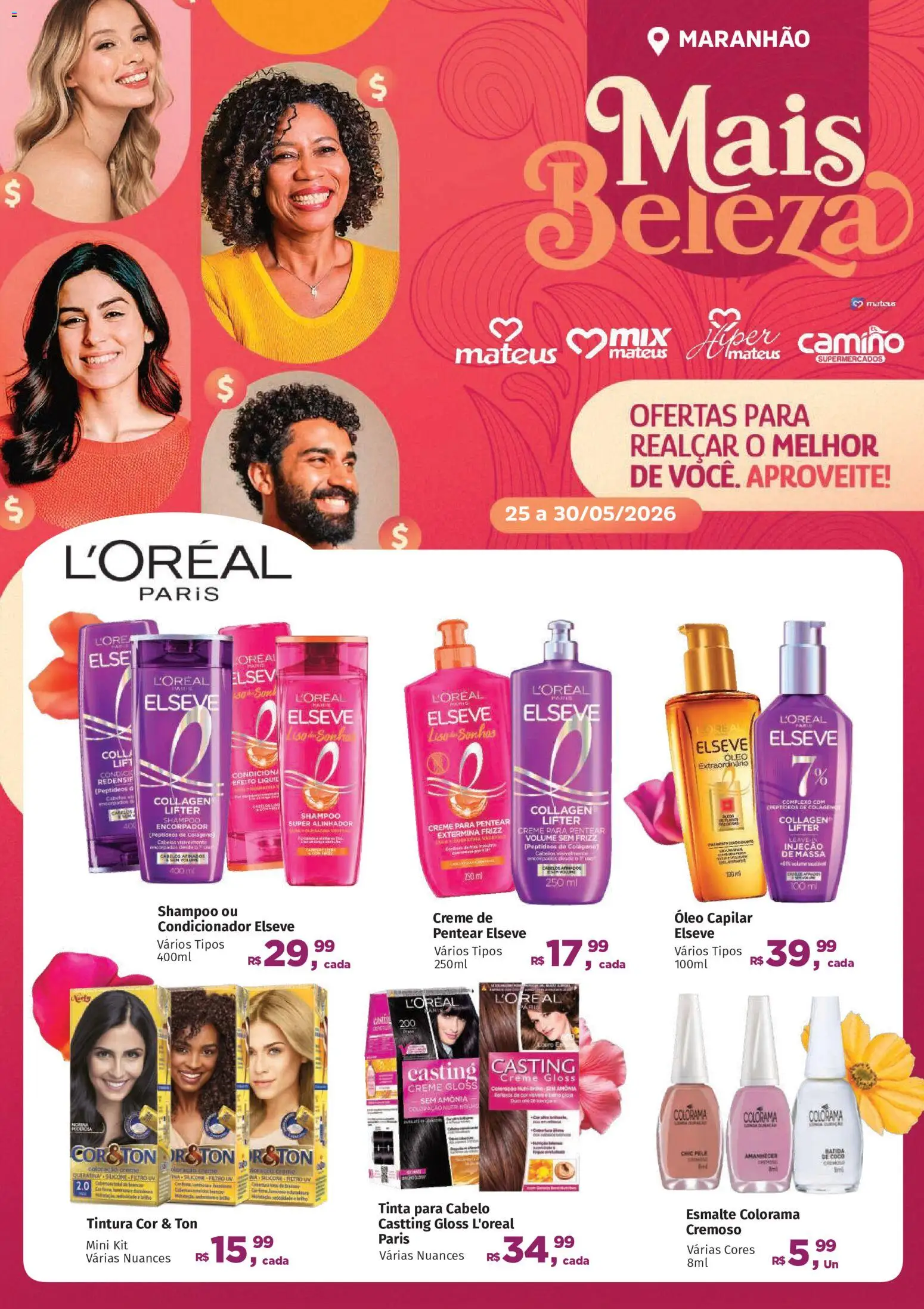 Pré-Visualização do folheto "Mateus ofertas Mais Beleza" da loja Mateus válido a partir de 25/05/2026