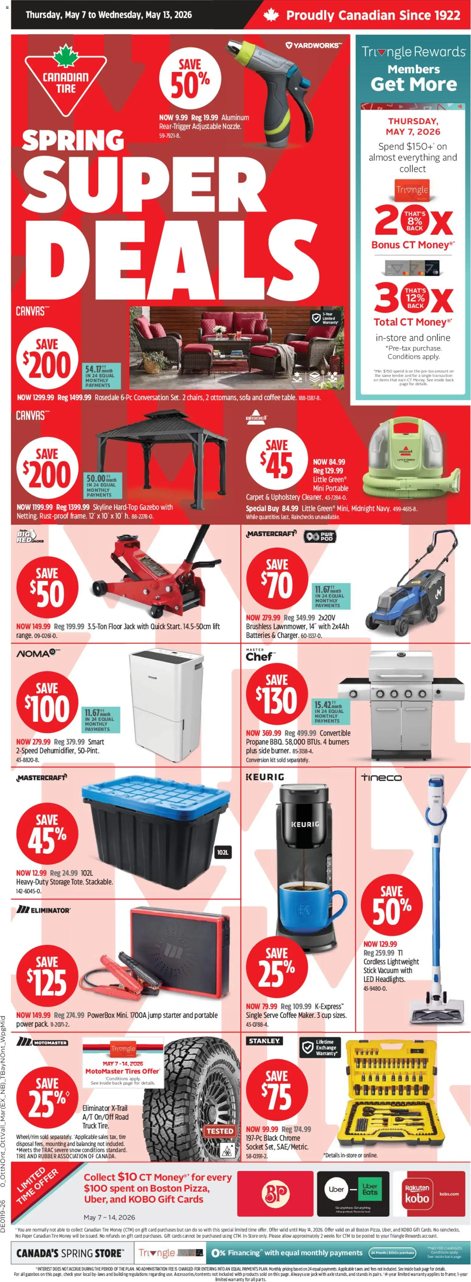 Preview of leaflet Canadian Tire flyer - Spring Super Deals from shop Canadian Tire is valid from May 07, 2026