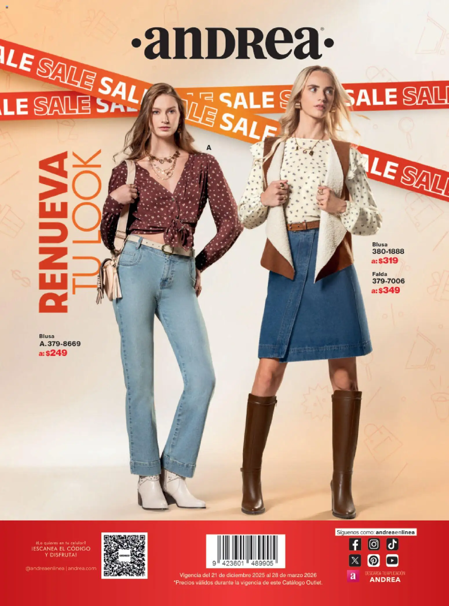 Vista previa las ofertas de la tienda Andrea - Catálogo Outlet desde el 21/12/2025 - Blusa, Sal, Sales, Falda