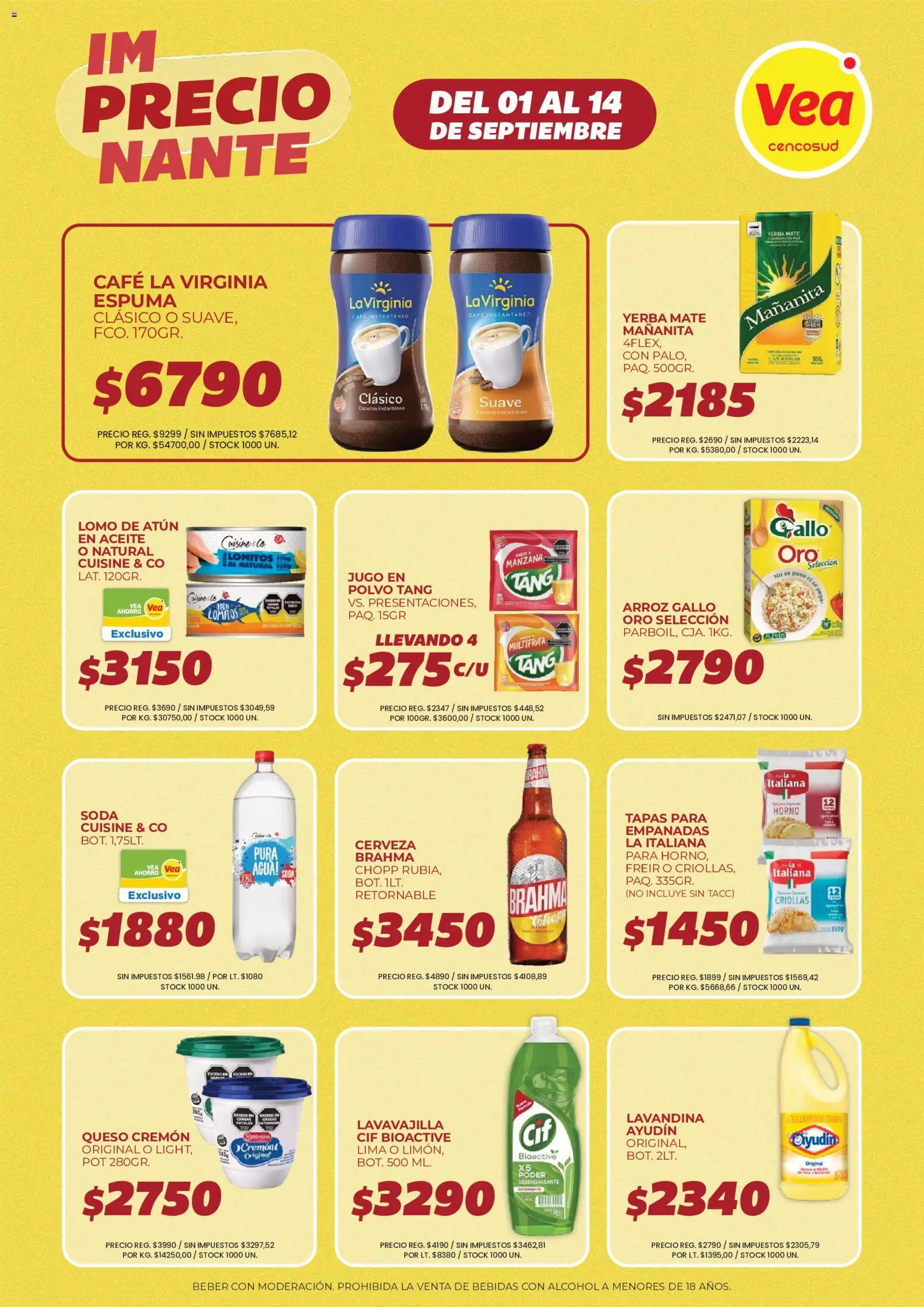 Vista previa del folleto de la tienda Vea válido desde el 01/09/2026 - Mate, Agua, Cerveza, Bebidas, Manzana, Alcohol, Lomo, Espuma