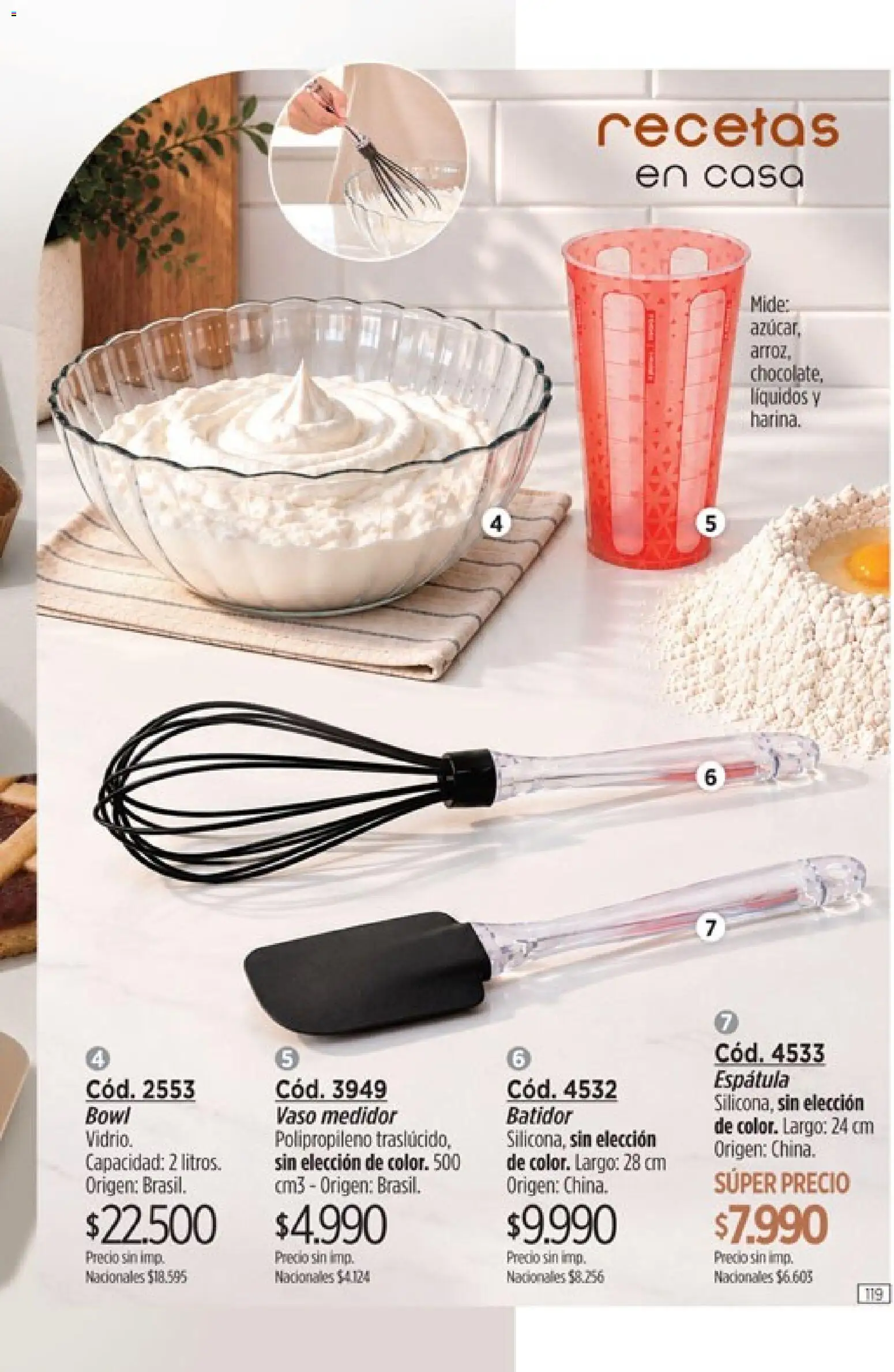 Vista previa del folleto de la tienda Amodil válido desde el 01/10/2026 - Azucar, Batidor, Bowl, Espatula, Vaso medidor