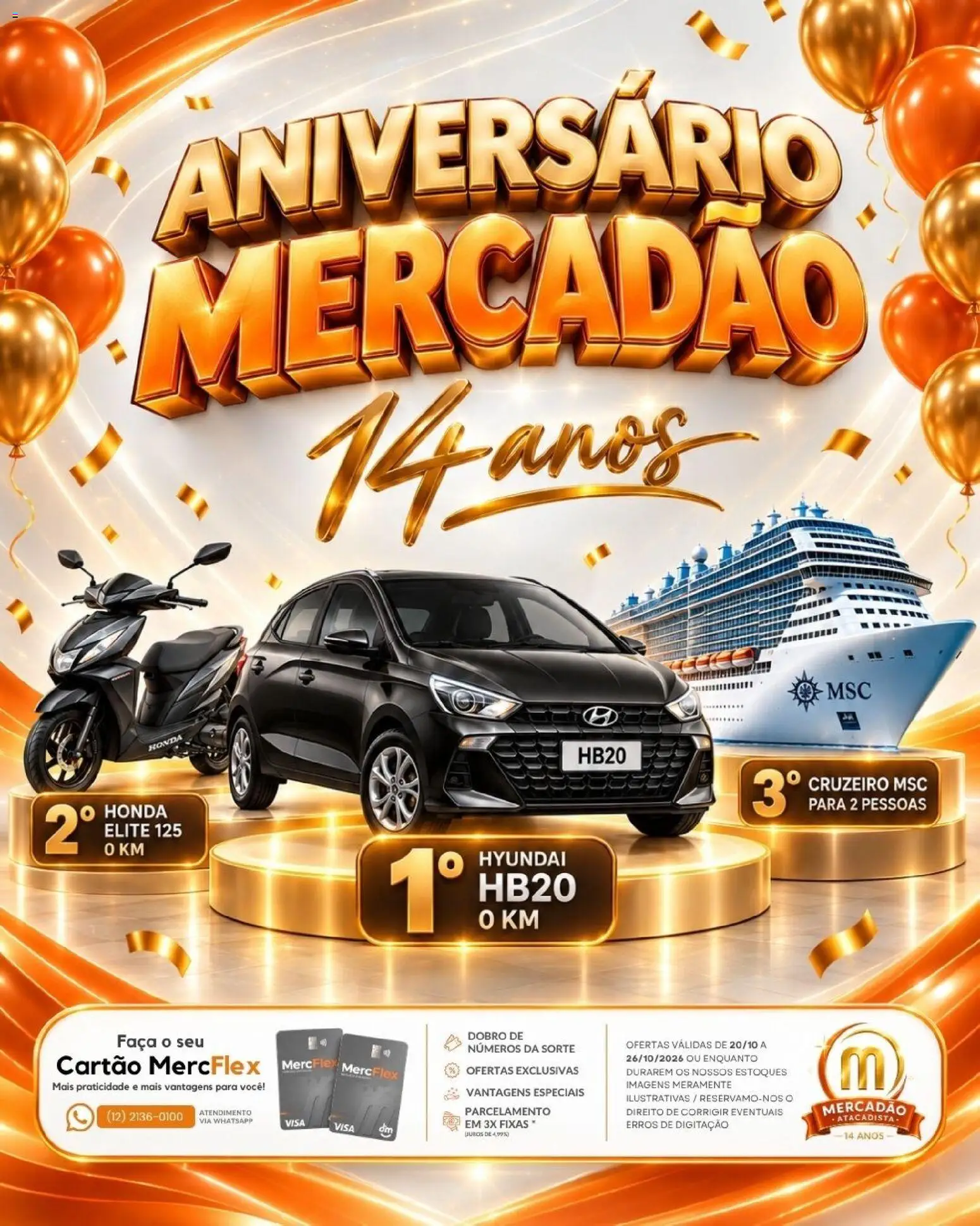 Pré-Visualização do folheto "Mercadão Atacadista - Ofertas da semana" da loja Mercadão Atacadista válido a partir de 20/10/2026