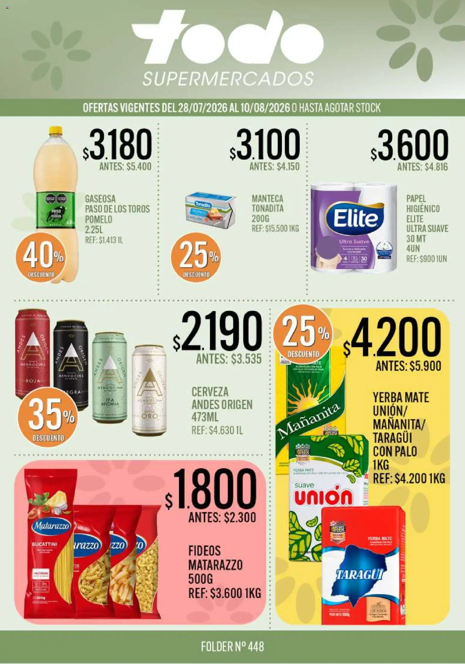 Vista previa del folleto de la tienda Supermercados TODO válido desde el 28/07/2026 