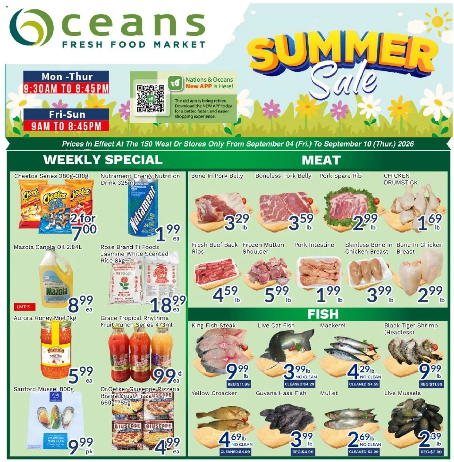 Preview of leaflet Oceans weekly flyer / circulaire from shop Oceans is valid from Sep 04, 2026