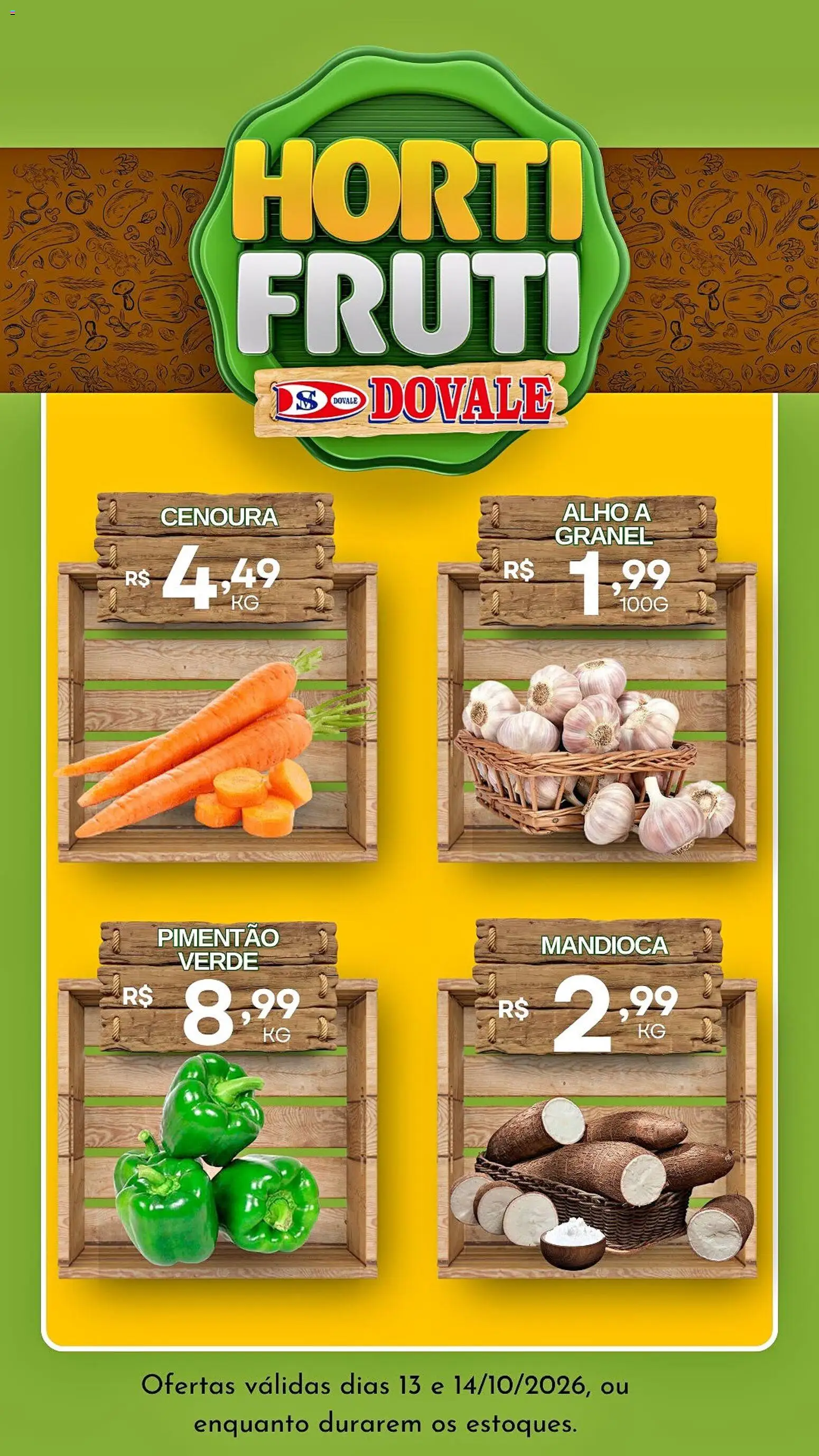 Pré-Visualização do folheto "Dovale ofertas Hortifruti" da loja Dovale válido a partir de 13/10/2026