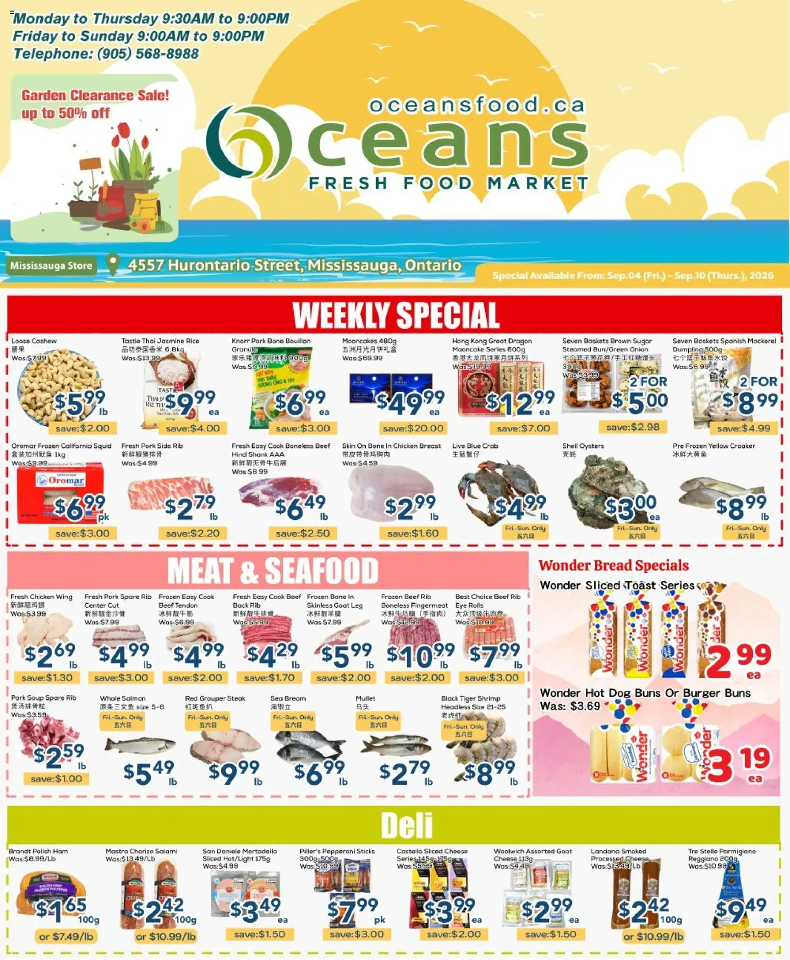 Preview of leaflet Oceans weekly flyer - Mississauga from shop Oceans is valid from Sep 04, 2026
