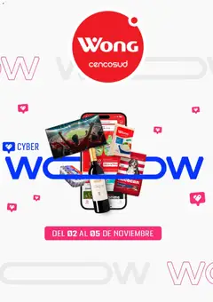 Vista previa de Wong Cyber Wow Aviso de la tienda Wong válido desde 28/10/2026