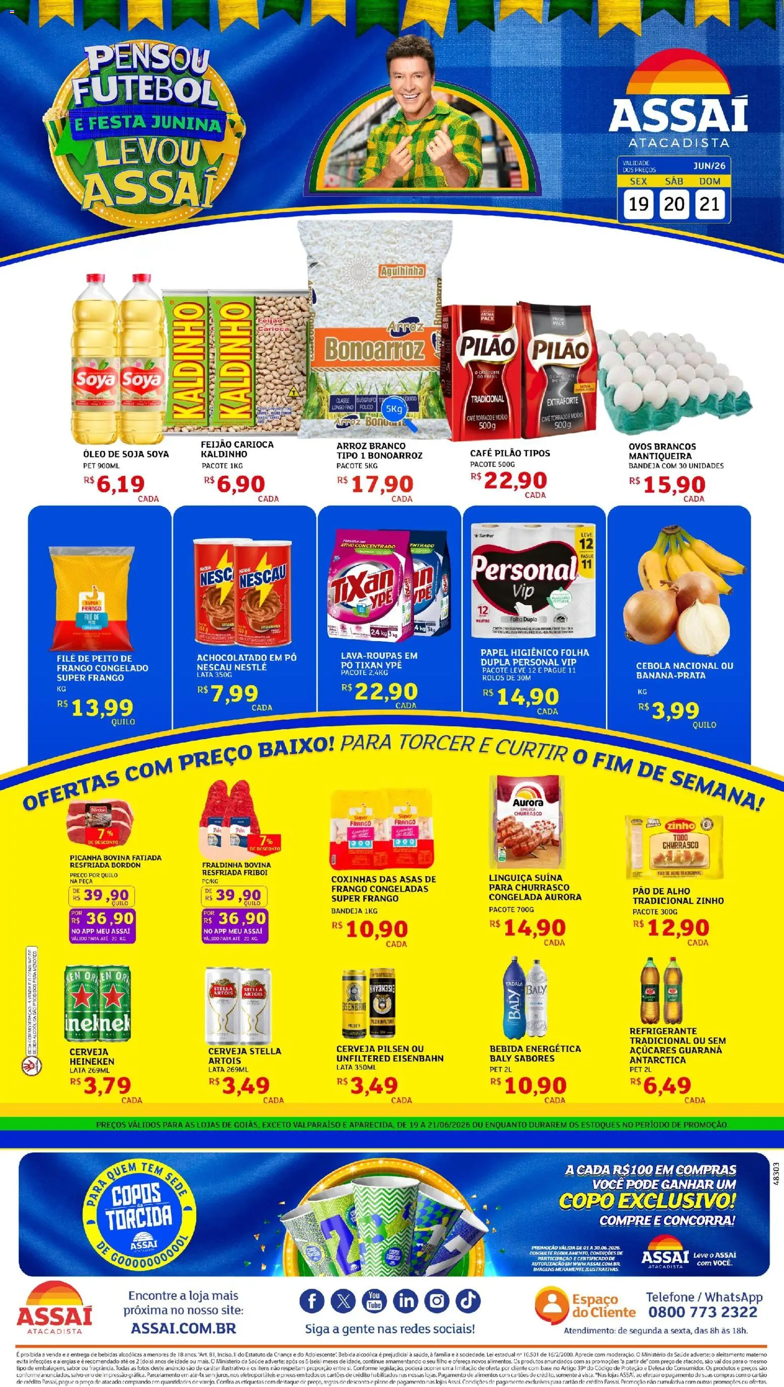 Pré-Visualização do folheto "Assaí Atacadista ofertas - GO" da loja Assaí Atacadista válido a partir de 19/06/2026