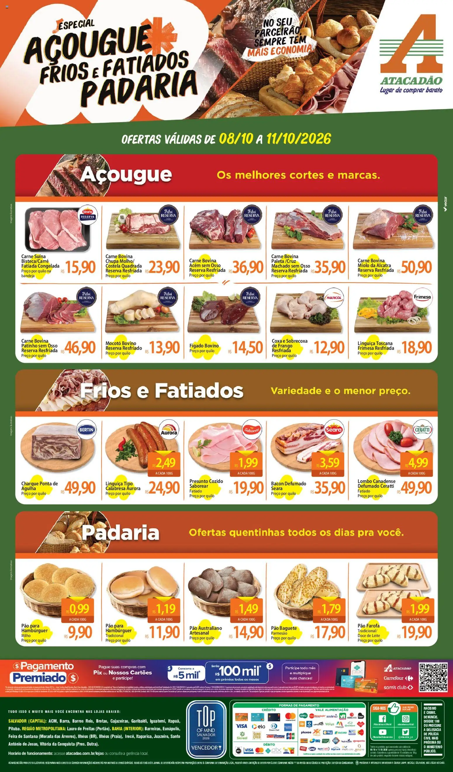 Pré-Visualização do folheto "Atacadão ofertas - BA" da loja Atacadão válido a partir de 08/10/2026